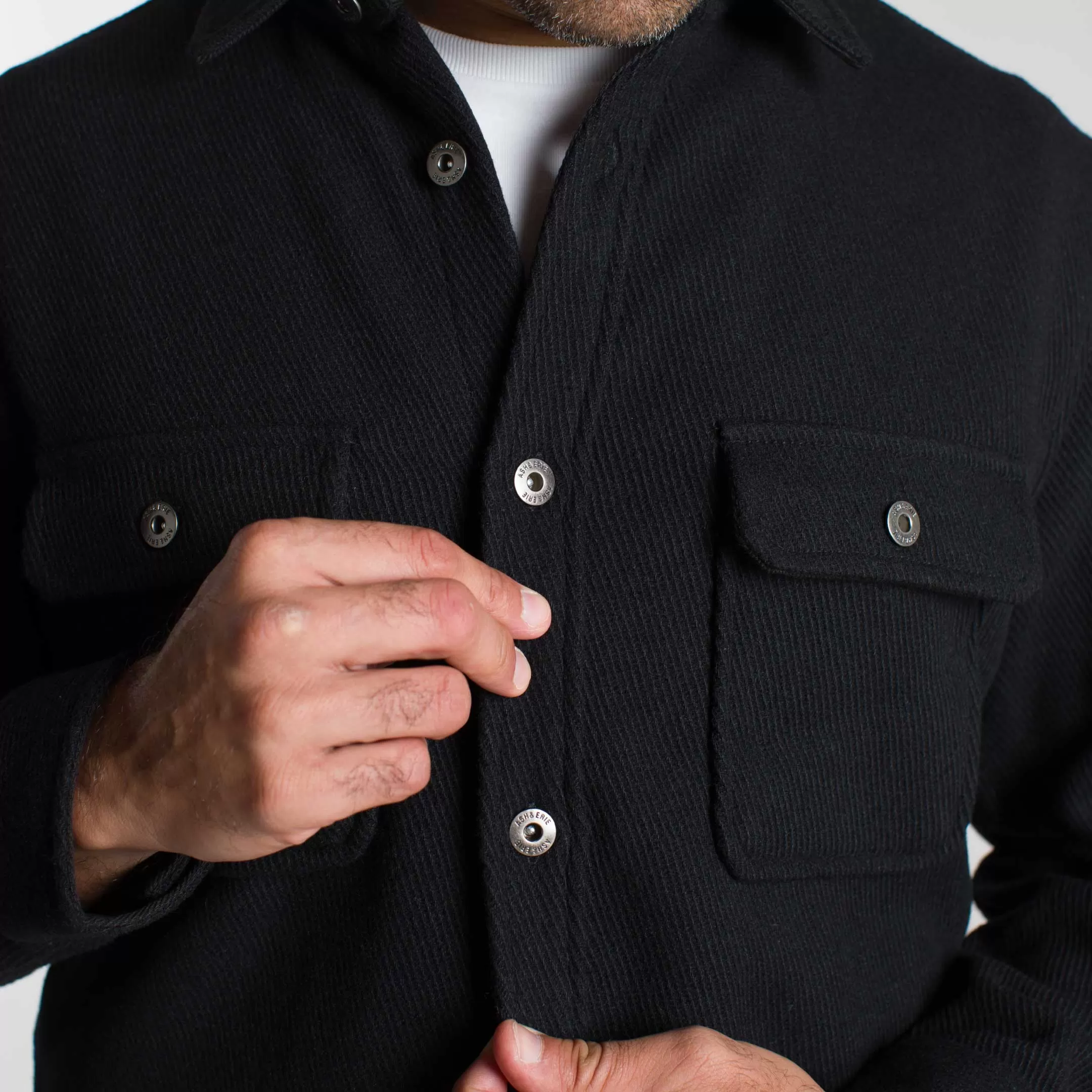 Onyx Wool Overshirt