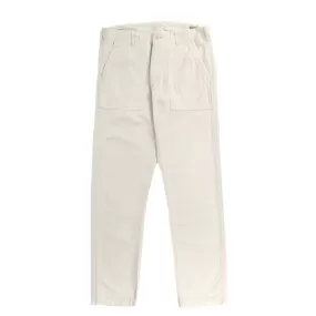 ORSLOW SLIM FIT FATIGUE PANTS ECRU REVERSE SATEEN