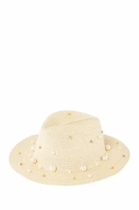 Pearl Decorated Fedora