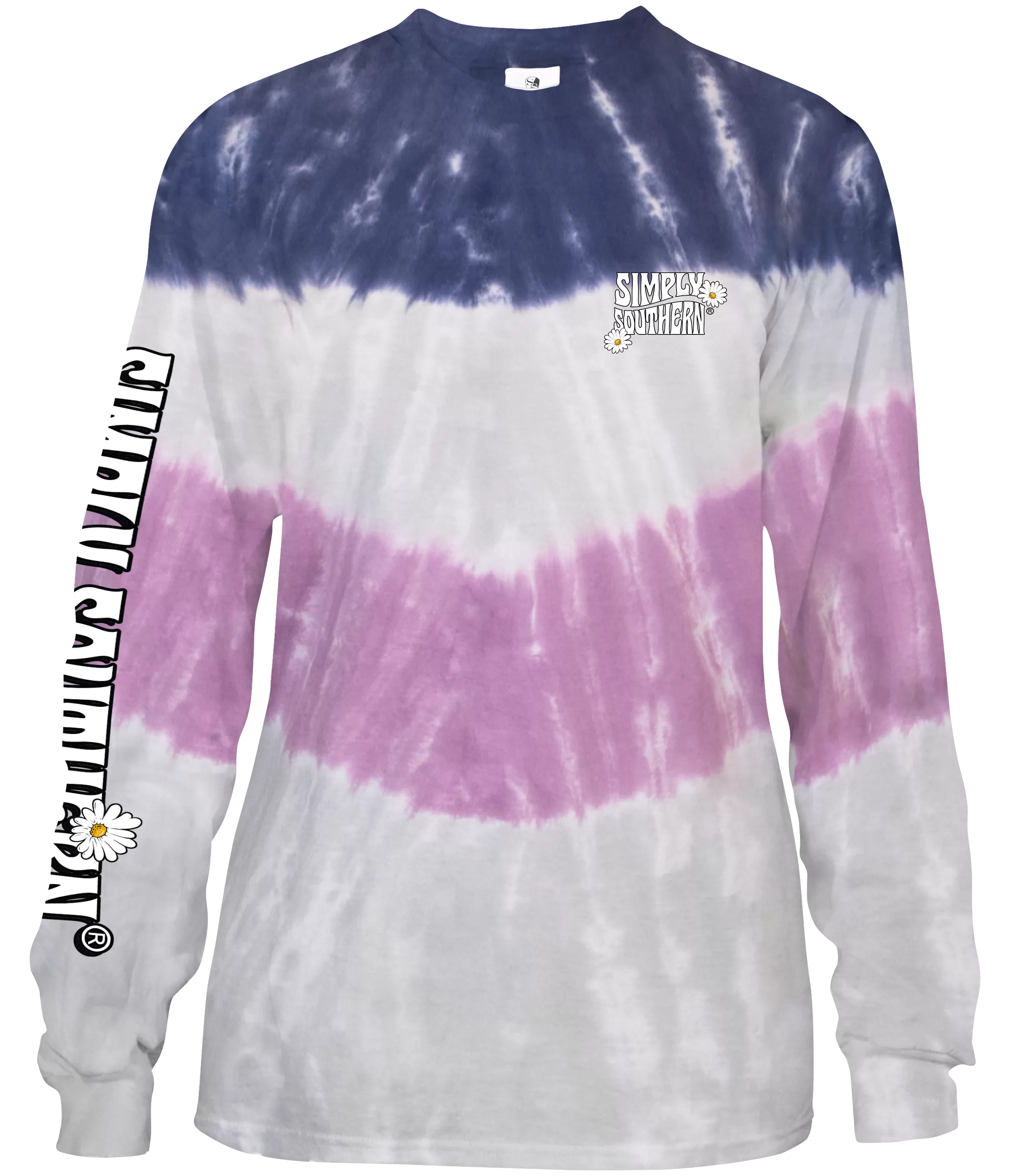 'Perfectly Imperfect' Snakeskin Lips Tie Dye Long Sleeve Tee by Simply Southern