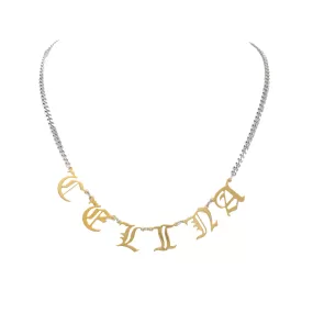 Personalized Gothic Letter Necklace