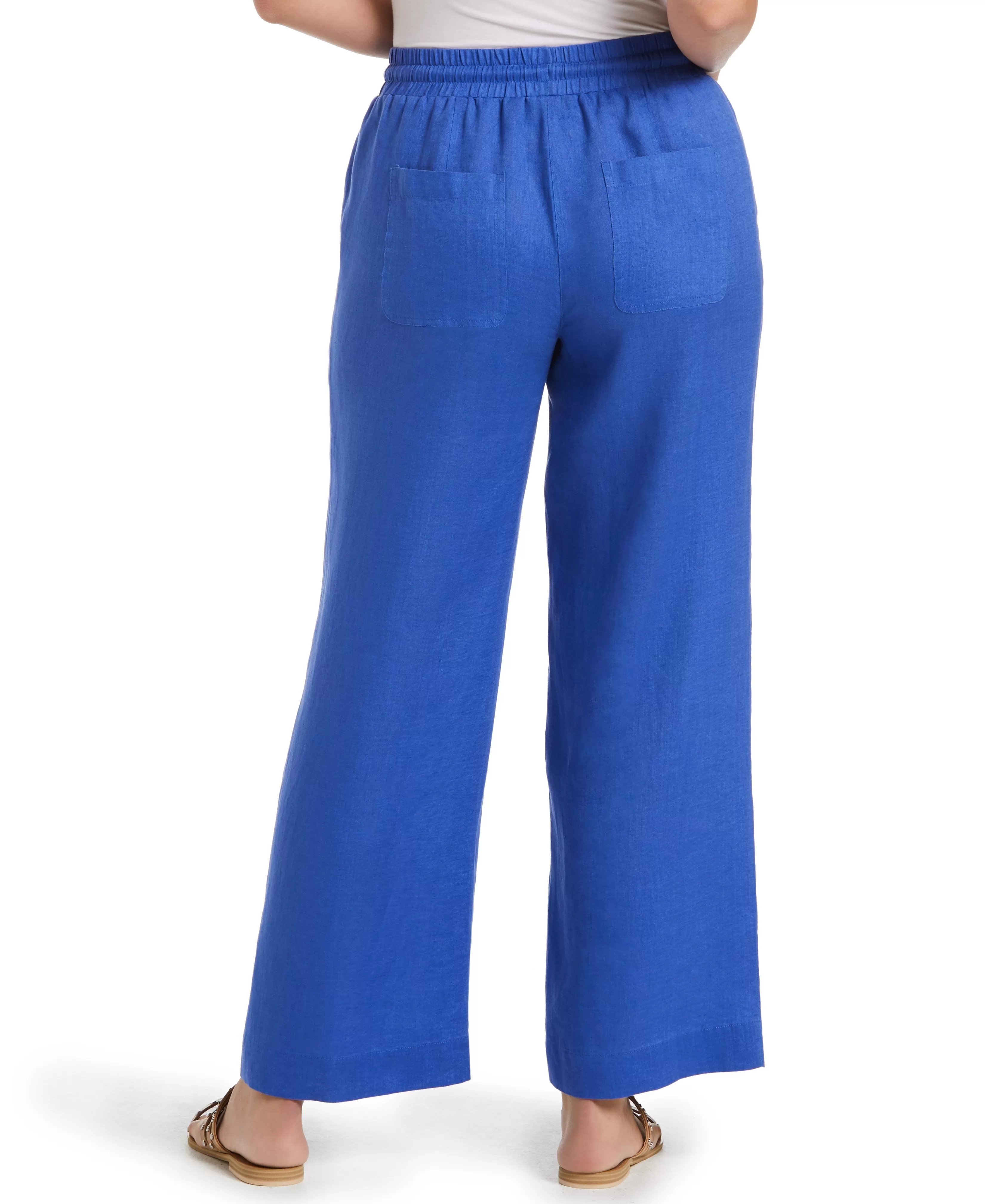 Petite Wide Leg Linen Pant