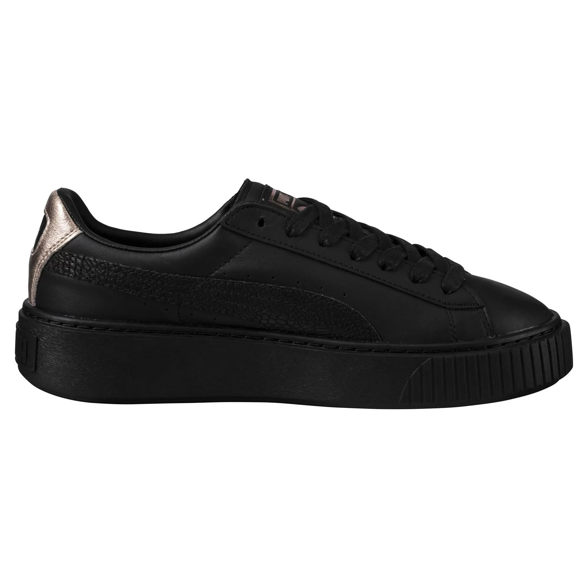 Puma women's sneakers shoe with wedge Basket Euphoria RG 366814 01 black