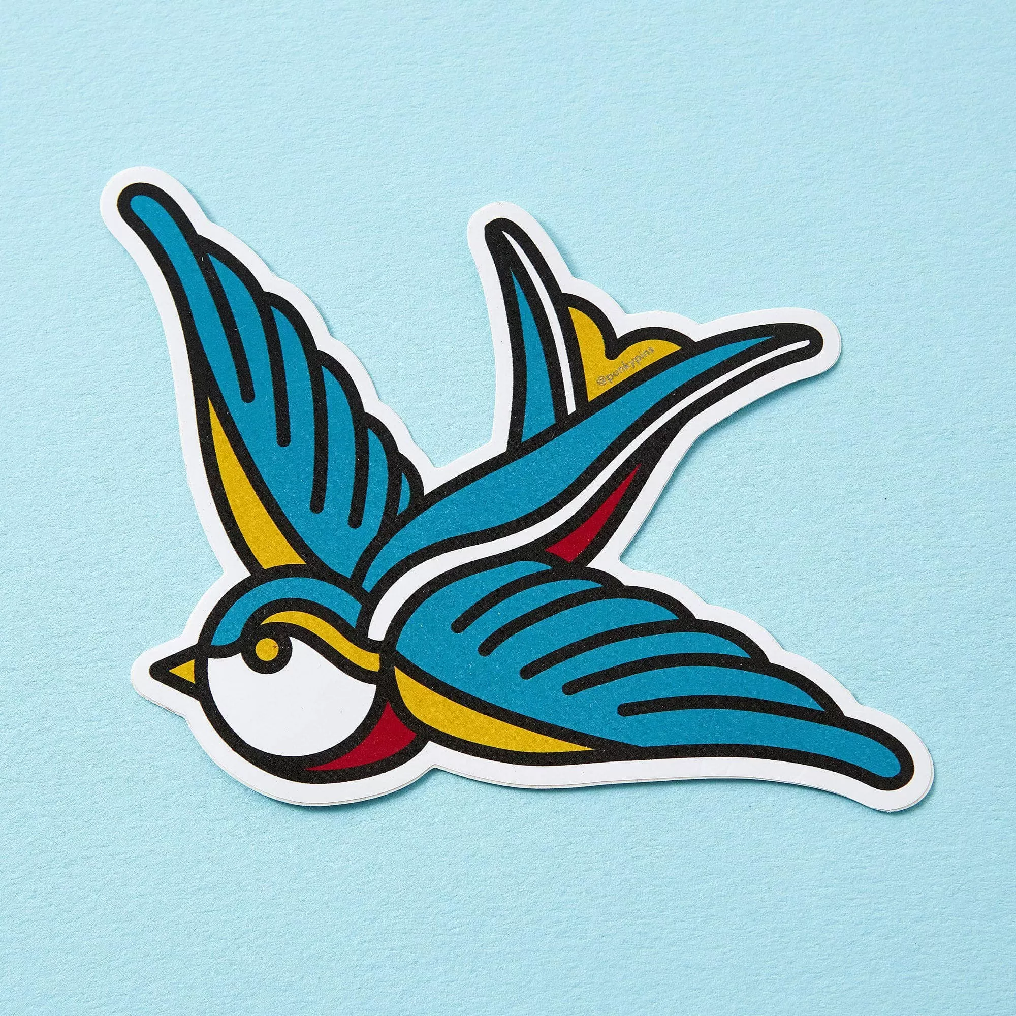 Punky Pins |  Swallow Tattoo Inspired Vinyl Sticker