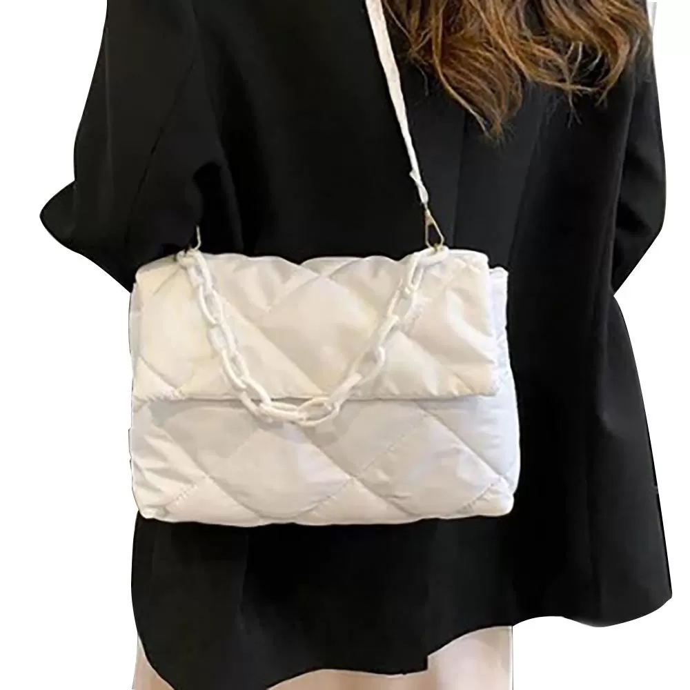 Quilted Padded Flap Shoulder Bag Crossbody Bag