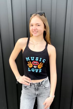 "Music is Love" Ribbed Tank