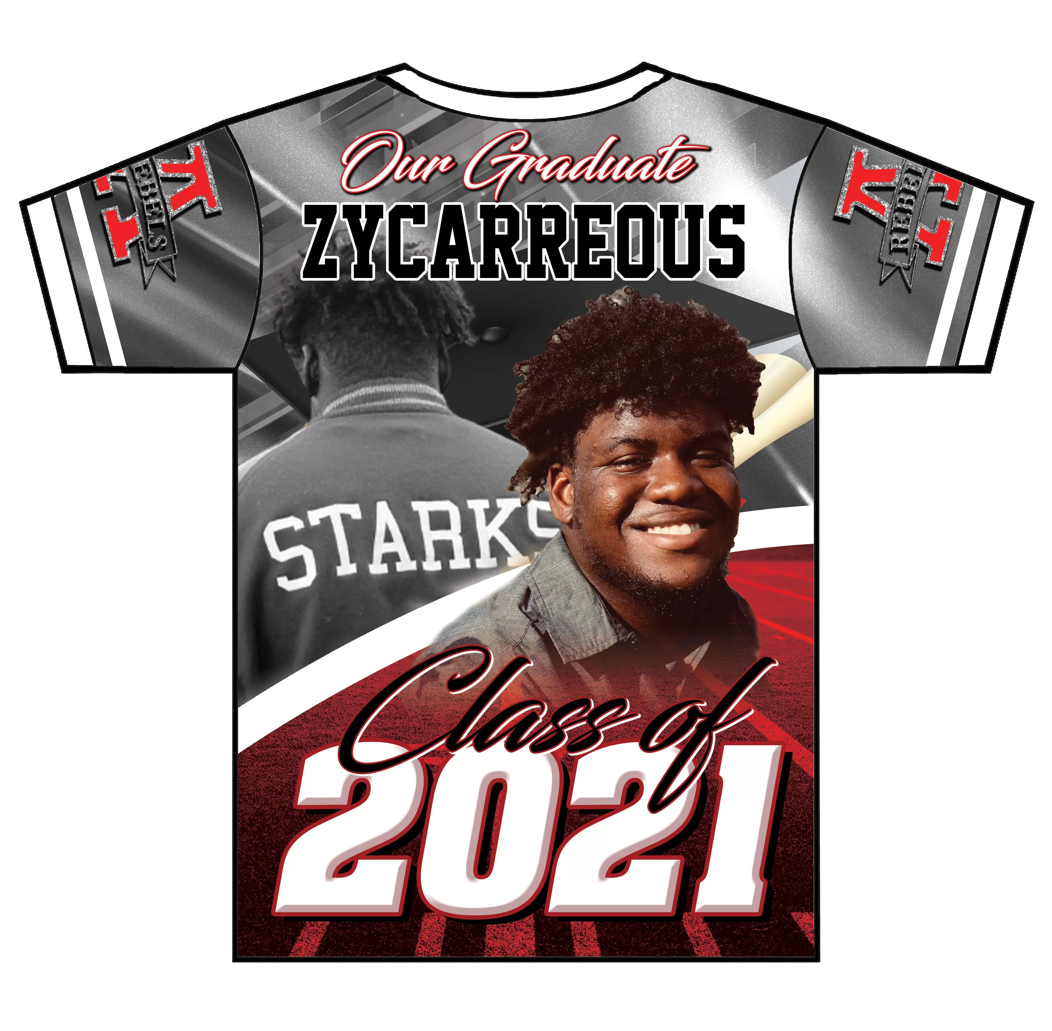 "Zycarreous" Custom Designed Graduation 3D shirt