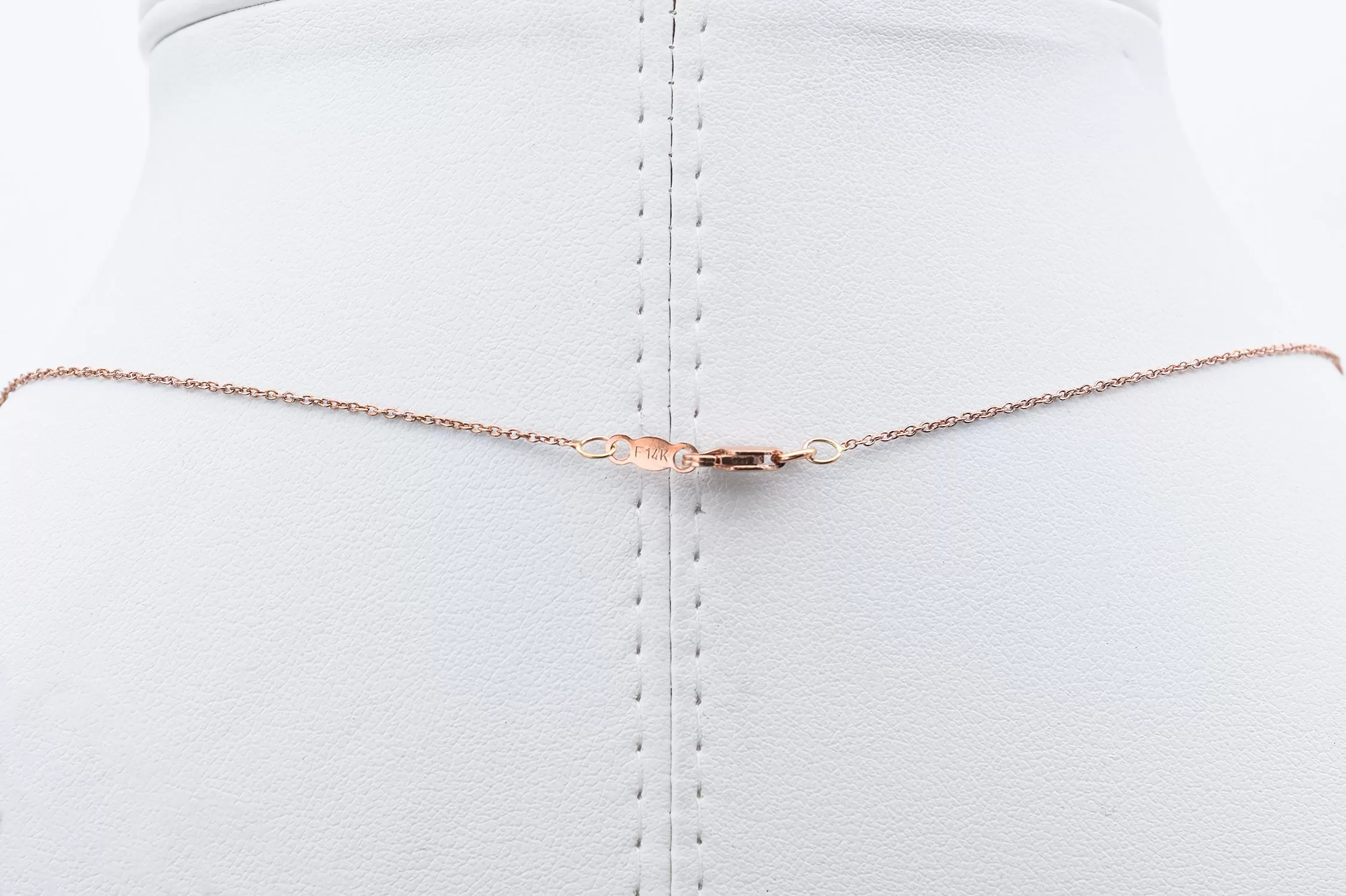 Rafa 14K Rose Gold 0.54 TCW Diamond Ribbon Pendant Necklace 17 Inches