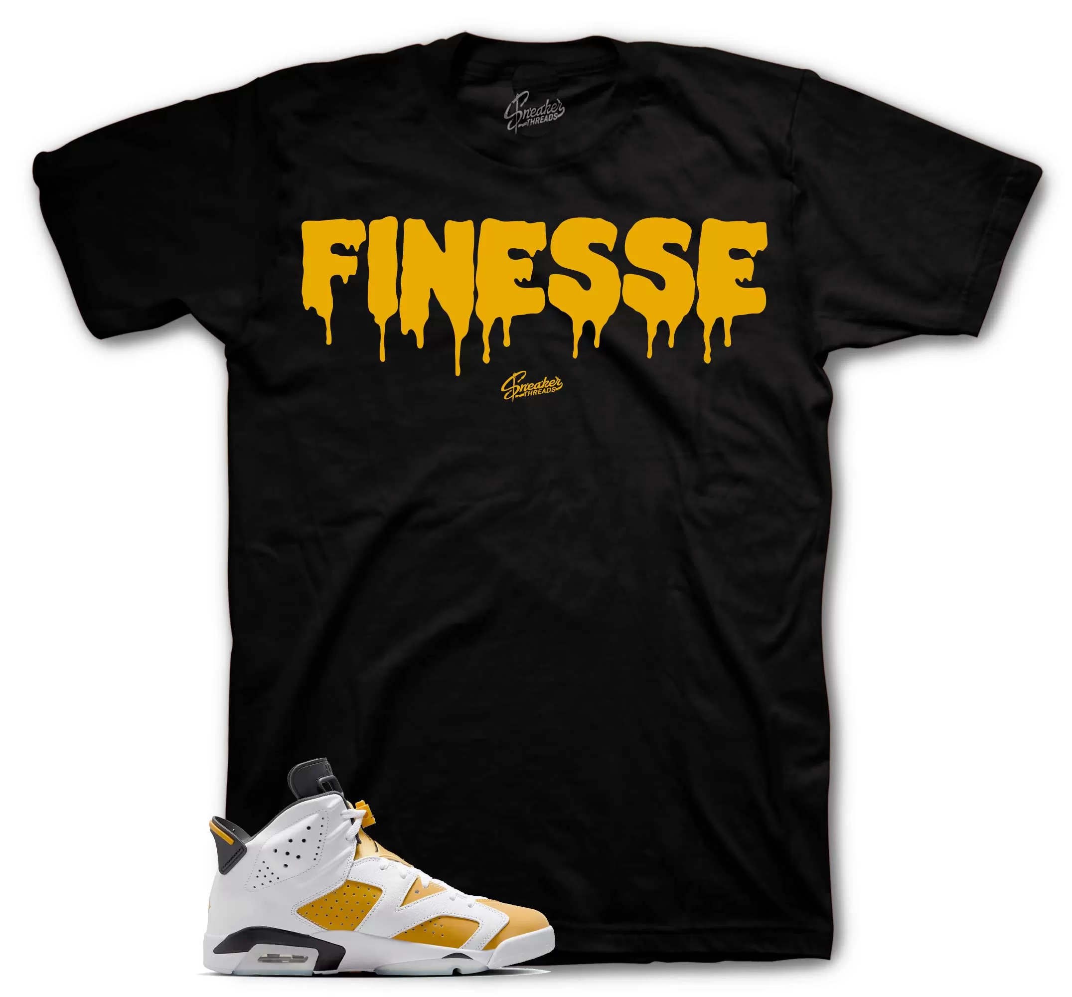 Retro 6 Yellow Ochre Shirt - Finesse - Black