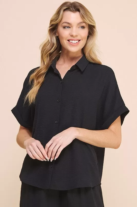 Sadie Short Sleeve Button Down