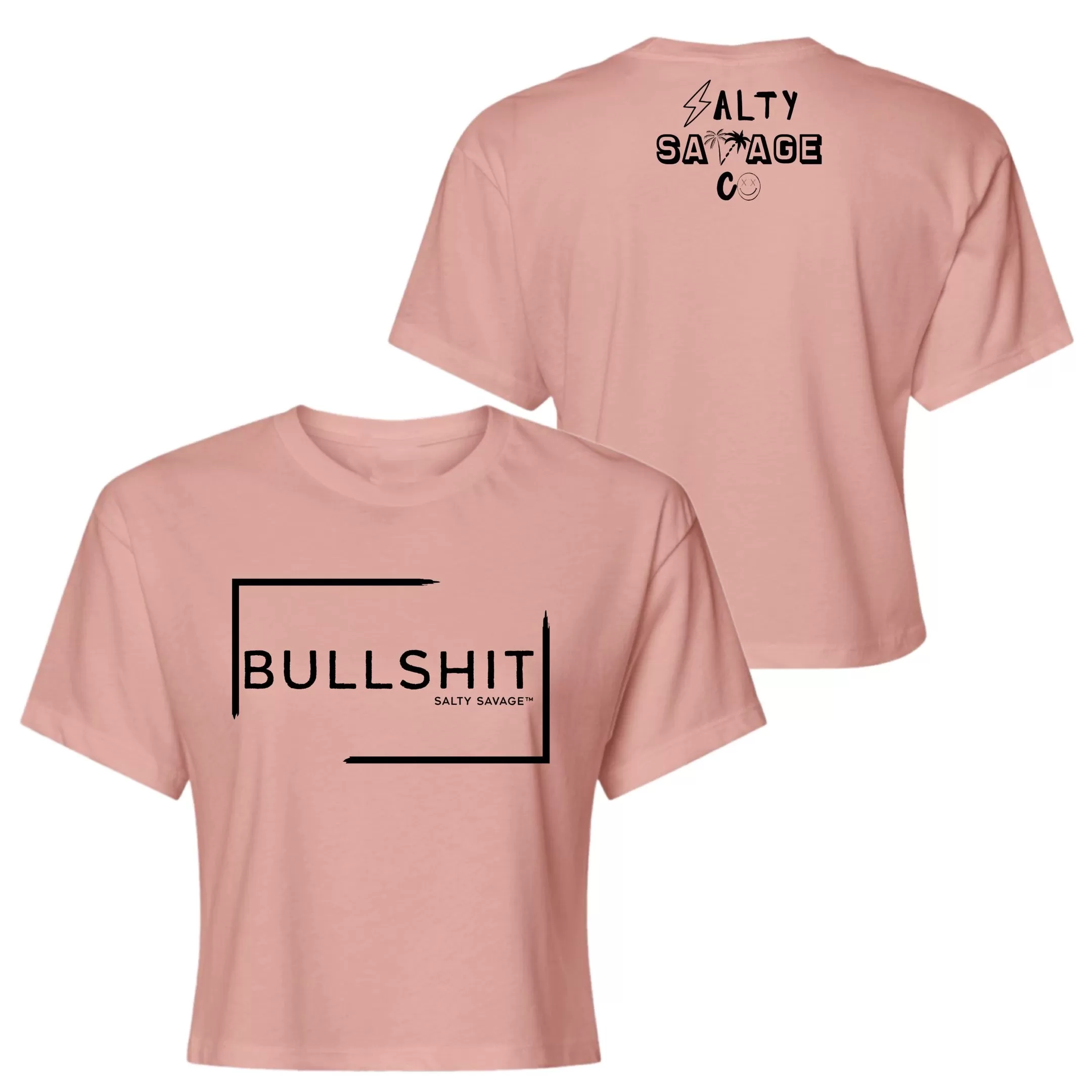 Salty Savage Ladies "Bullshit" Performance Crop Tee