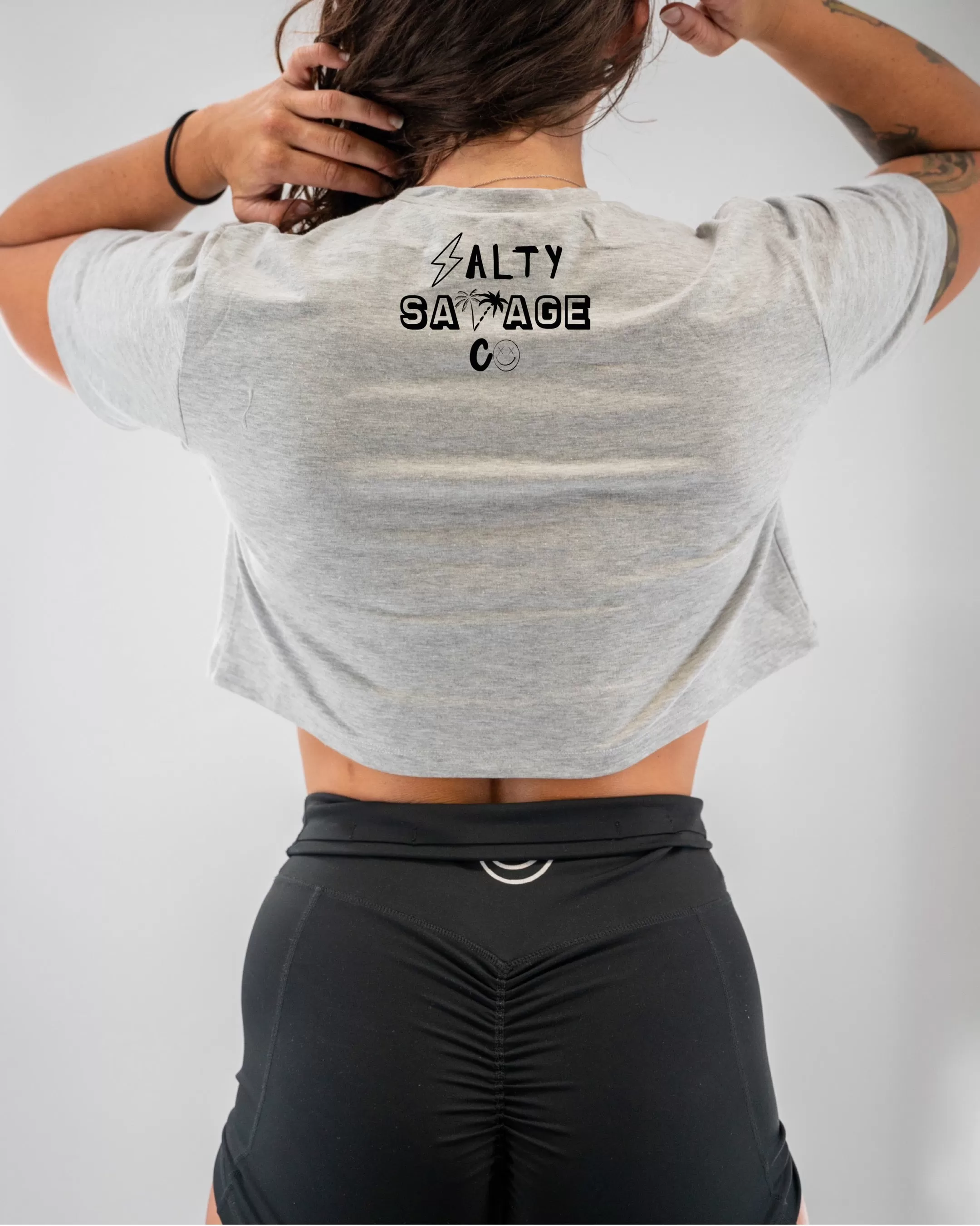 Salty Savage Ladies "Bullshit" Performance Crop Tee