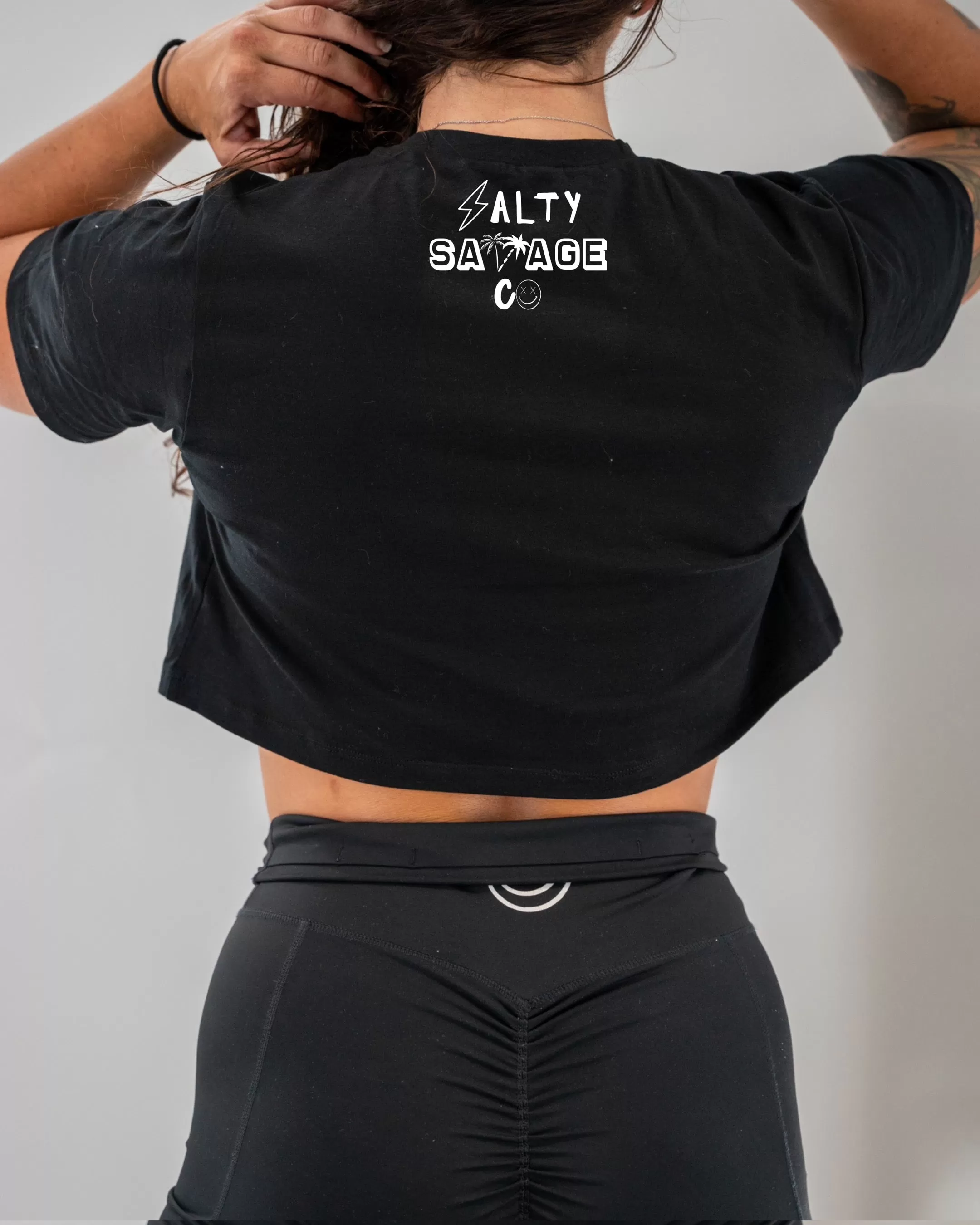 Salty Savage Ladies "Dead Love" Performance Crop Tee