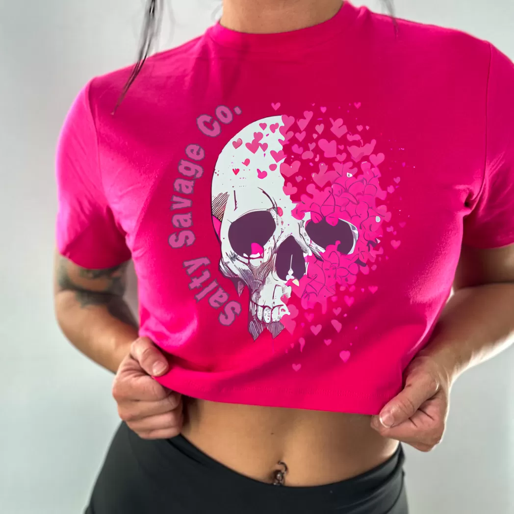 Salty Savage Ladies "Dead Love" Performance Crop Tee