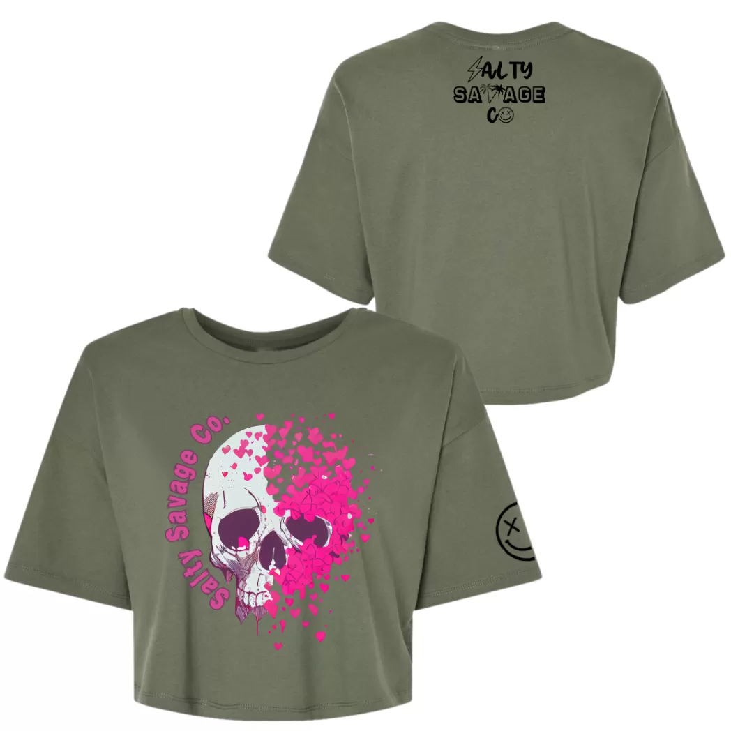 Salty Savage Ladies "Dead Love" Performance Crop Tee