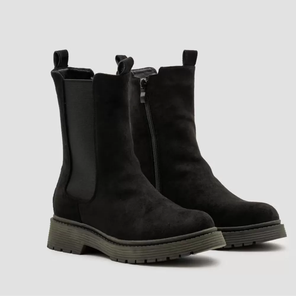 SIRA - Botas Chelsea negras para mujer