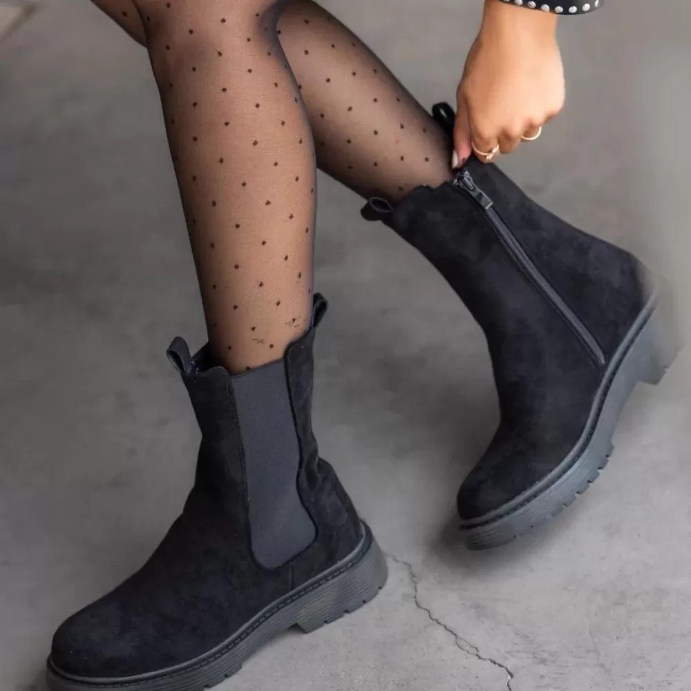 SIRA - Botas Chelsea negras para mujer