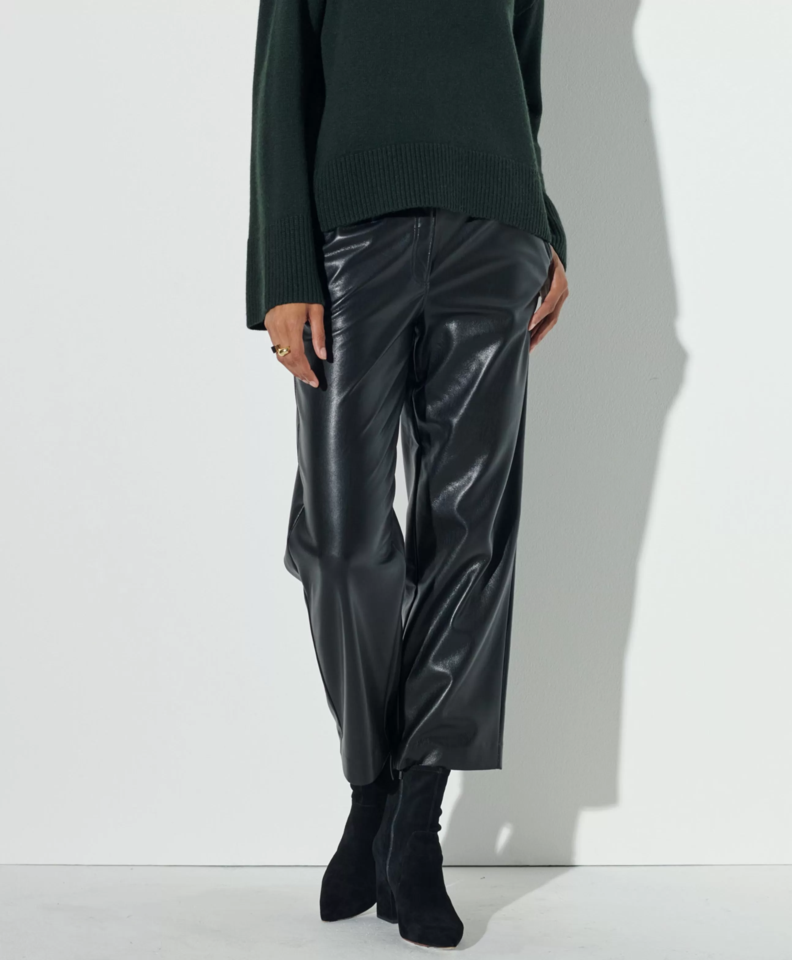 Slouchy Vegan Leather Trouser