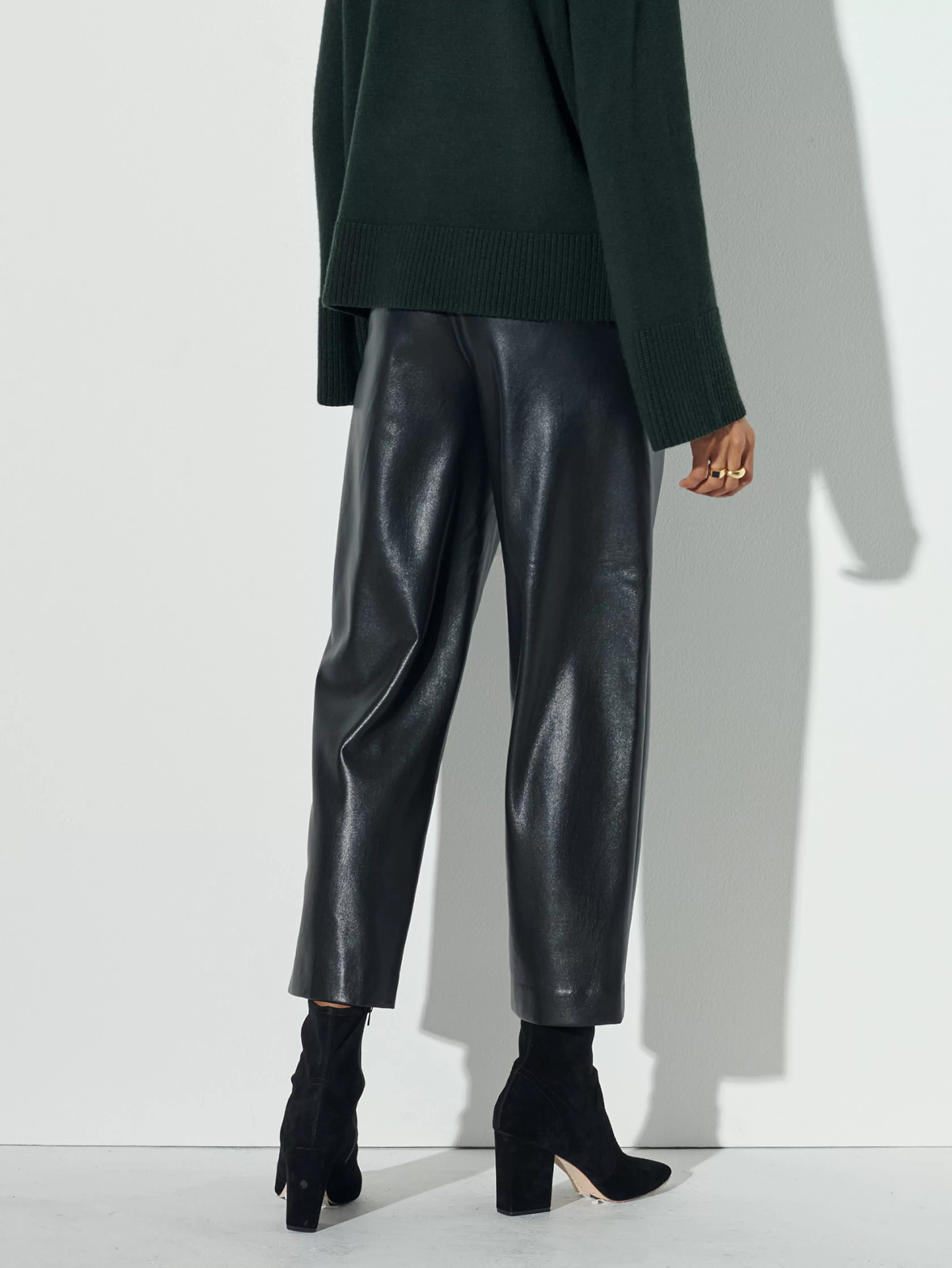 Slouchy Vegan Leather Trouser