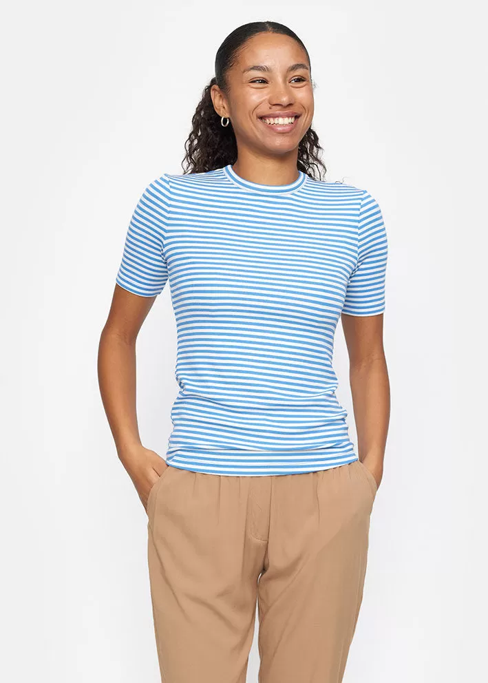 Soft Rebels Fenja Stripe SS Modal T-shirt SR124-304 Regatta