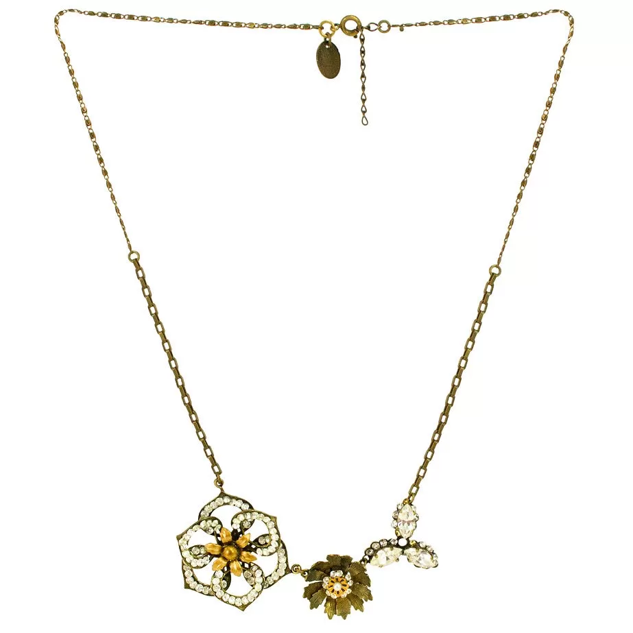 Sparkle Flower Statement Necklace by Eric et Lydie