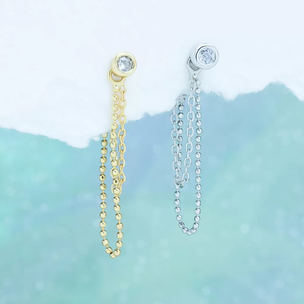 Sparkly Cool Chain Earrings