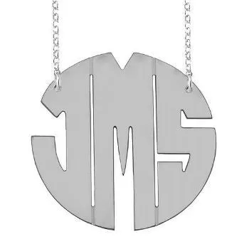 Sterling Silver Monogram Necklace-Michelle Money-Bachelor in Paradise