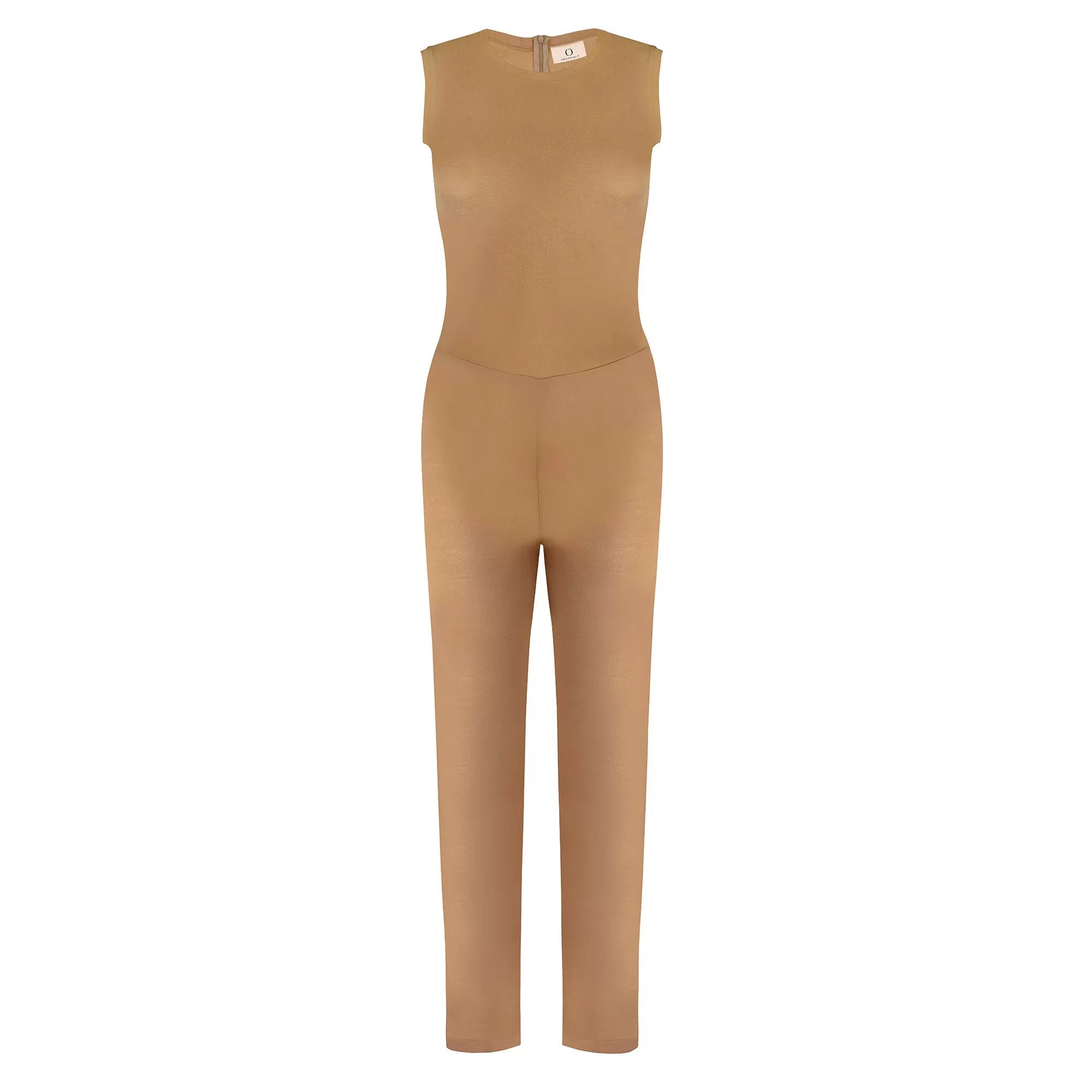 Straight Leg Jumpsuit in Light Brown