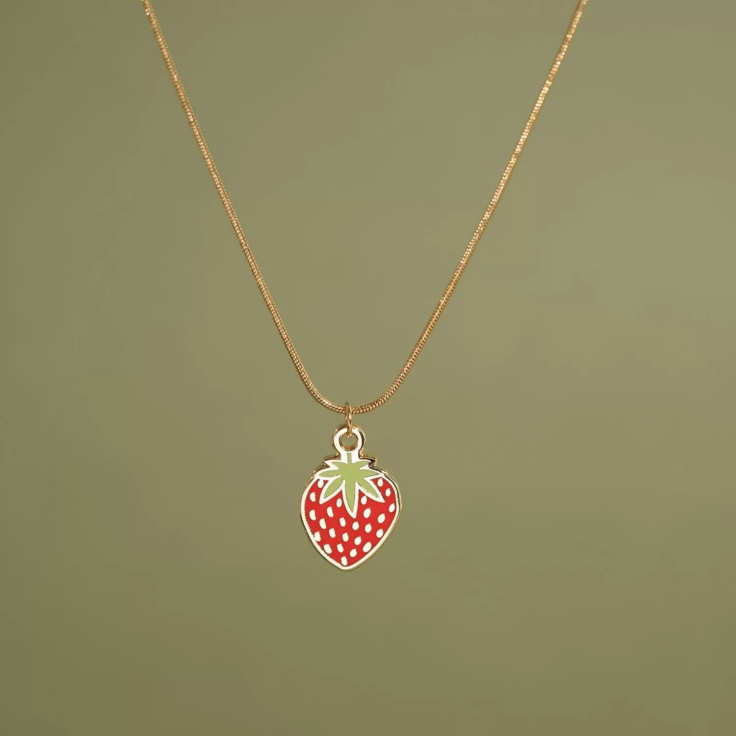 Strawberry Charm Necklace