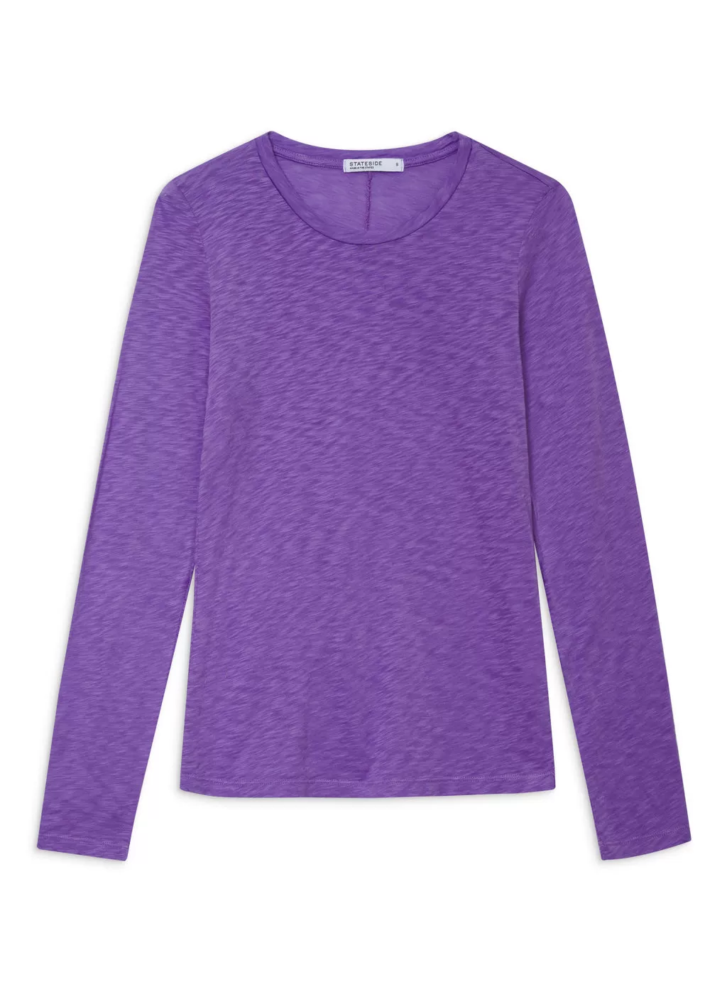 Supima Slub Long Sleeve Crew in Iris