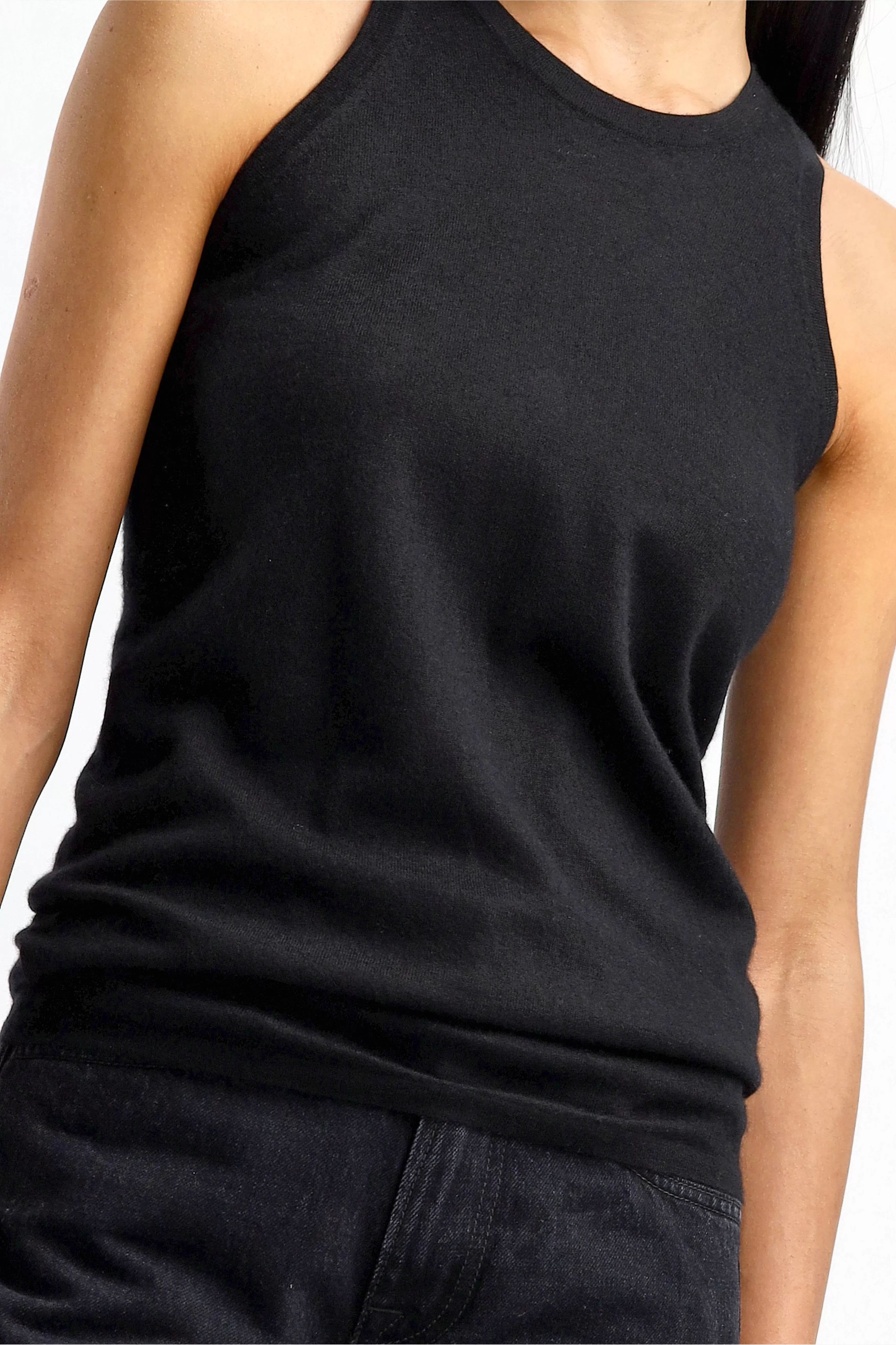 Tank Top Knit in Schwarz