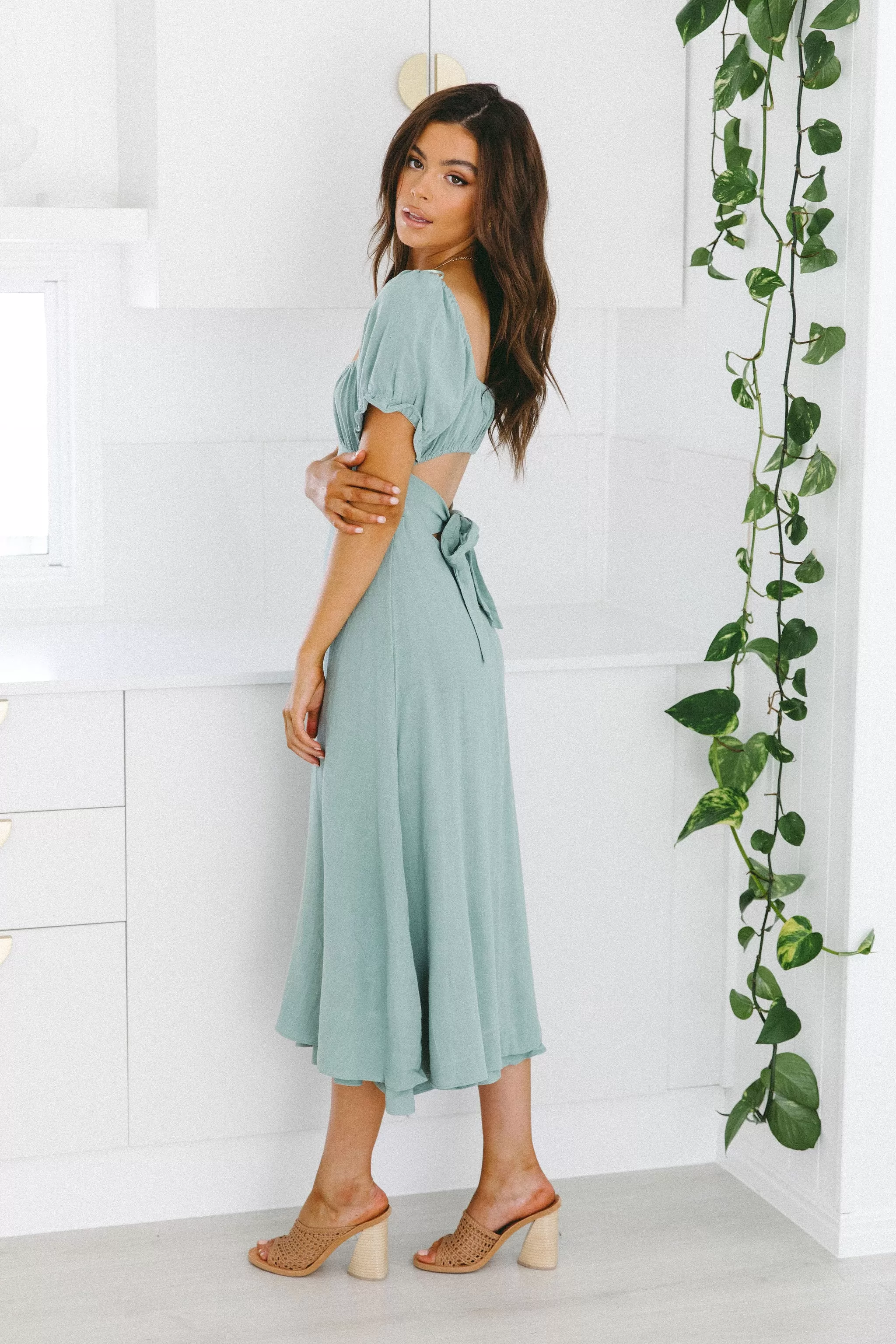 Taya Dress - Sage