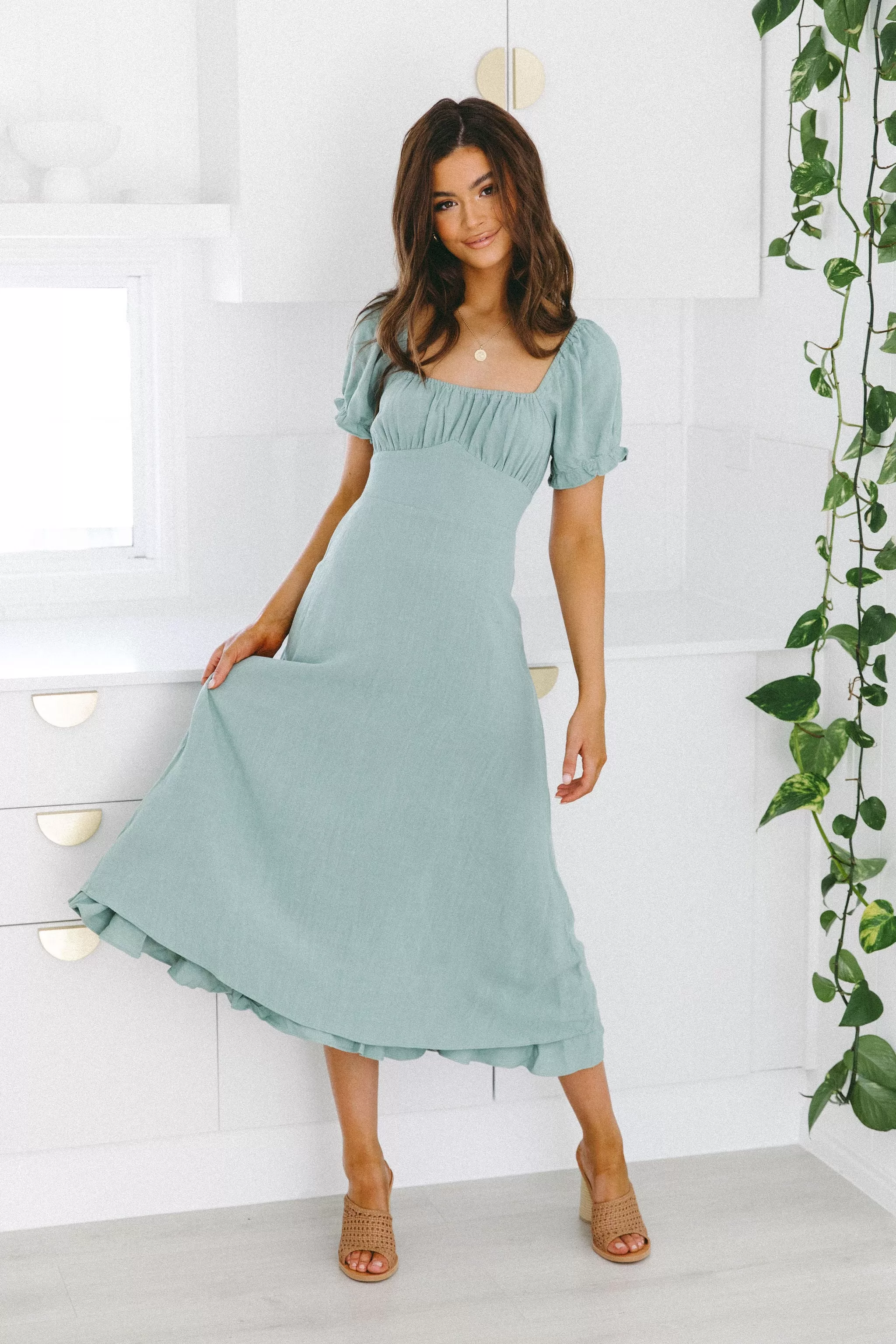 Taya Dress - Sage