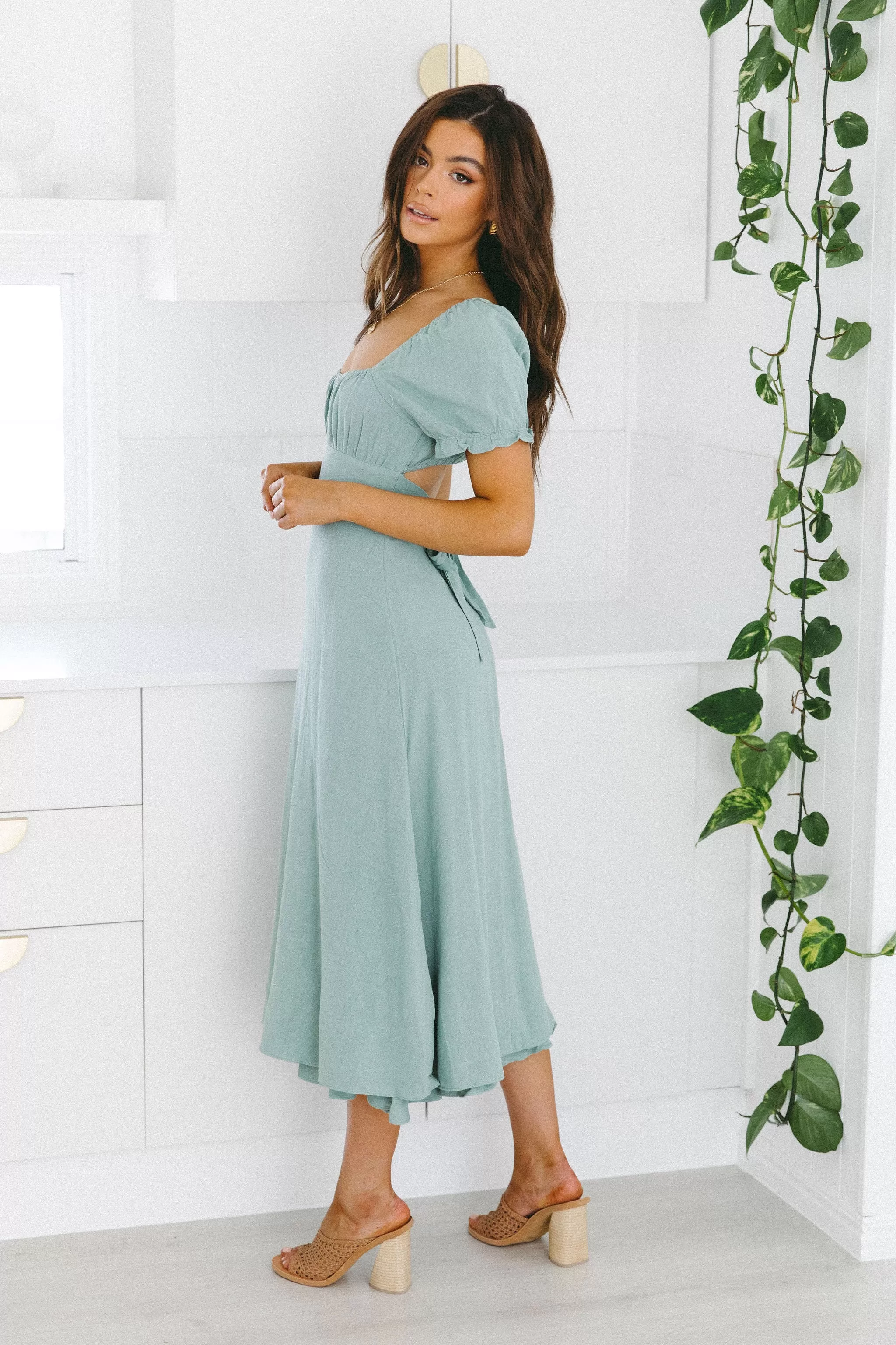 Taya Dress - Sage