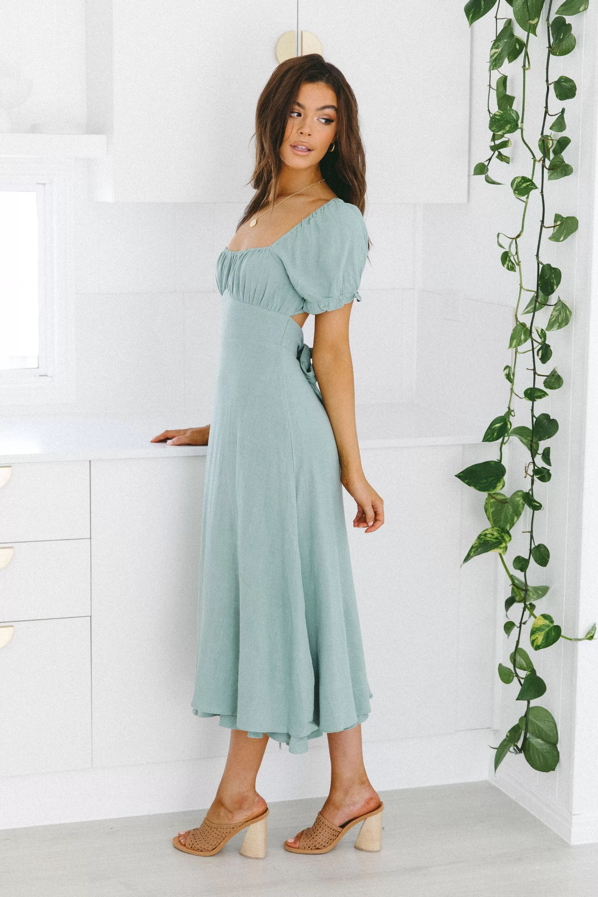 Taya Dress - Sage