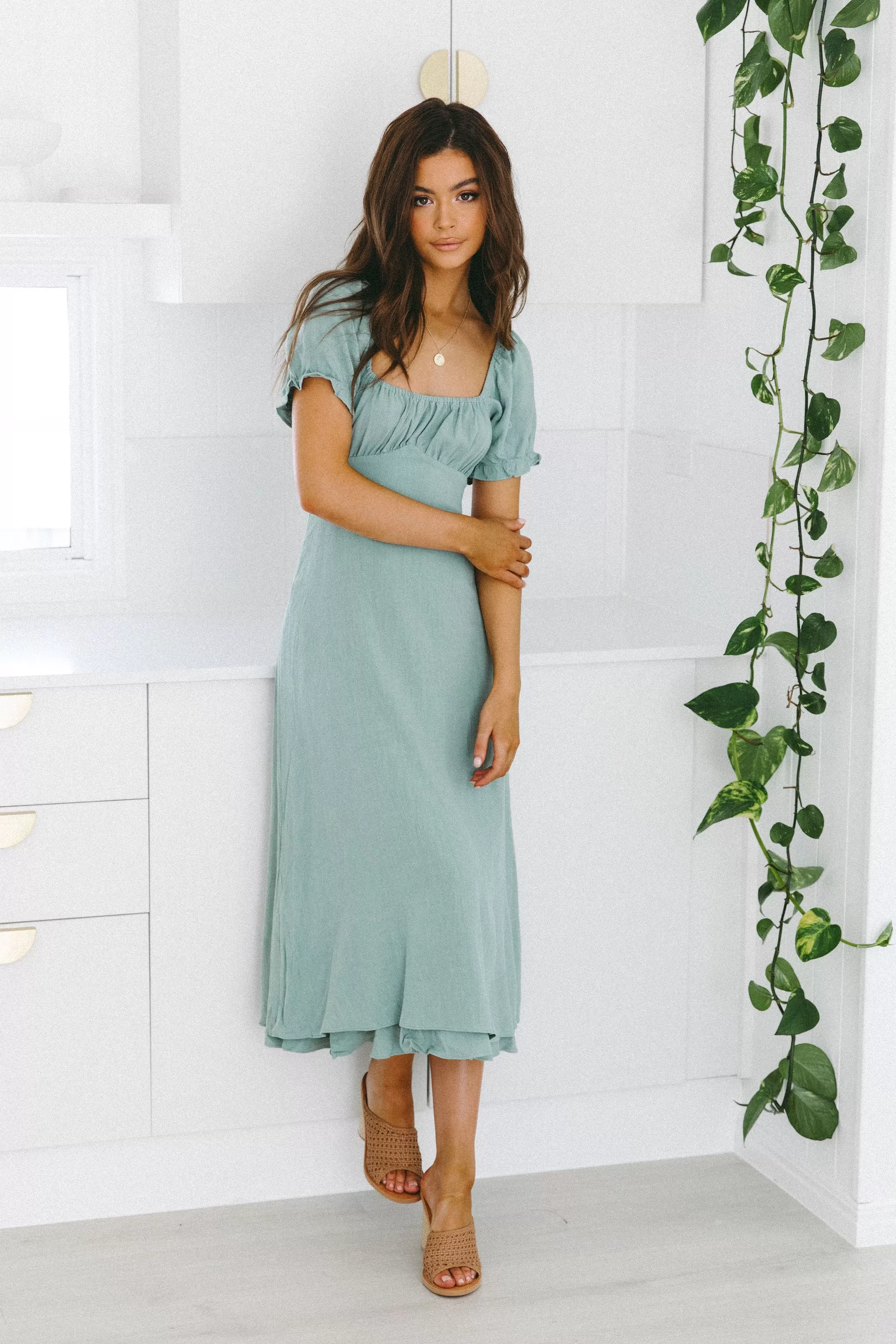 Taya Dress - Sage