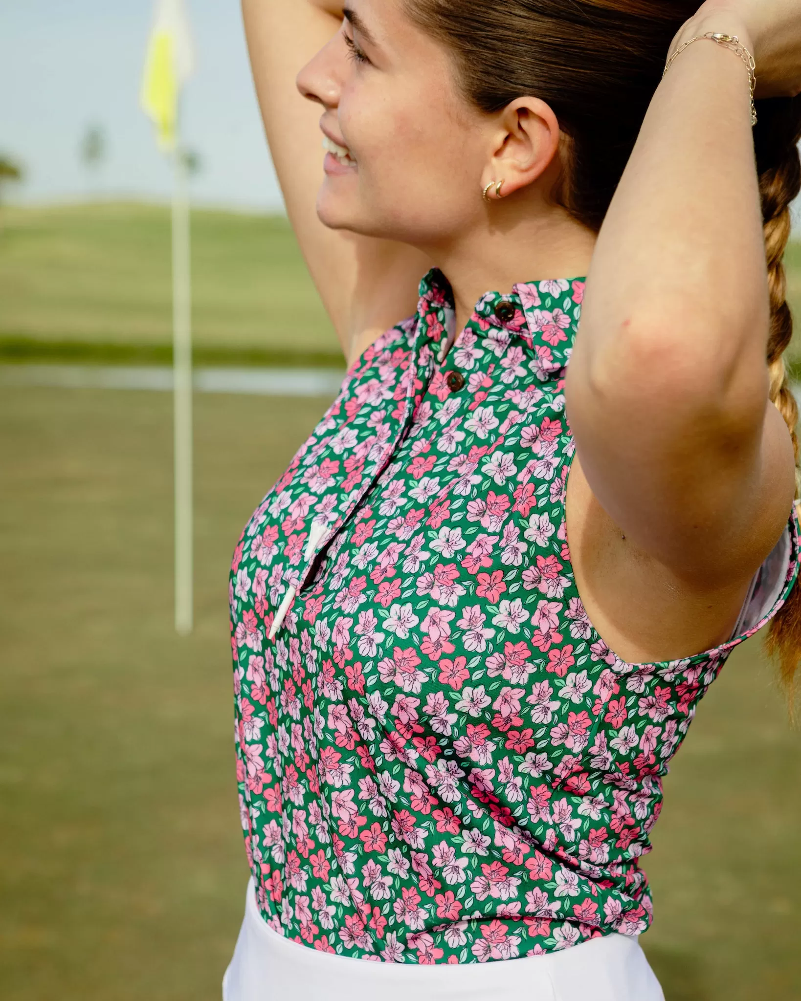 The Azaleas - Ladies Sleeveless Golf Polo