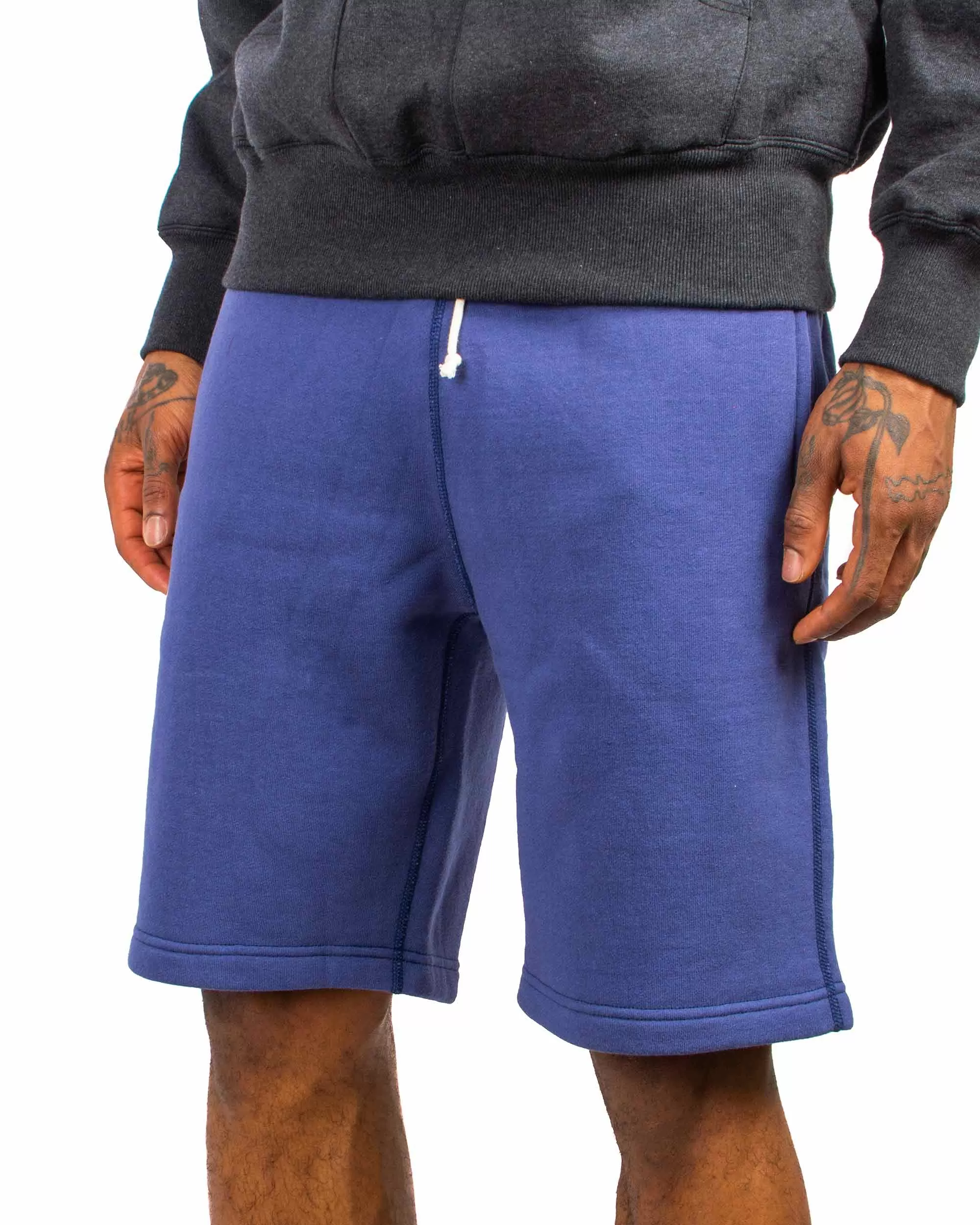 The Real McCoy's MC21019 9oz. Loopwheel Sweatshorts MQ Navy