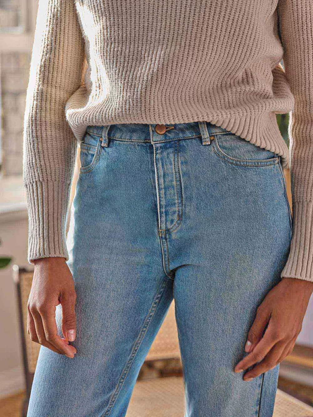 Thought Vintage Blue Organic Cotton Boyfriend Jeans