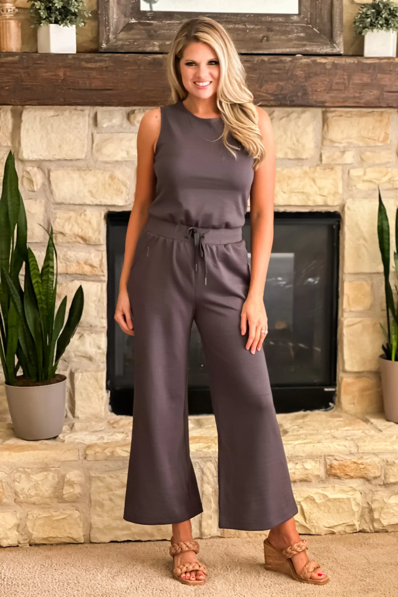 Travel Essential Jumpsuit : Grey