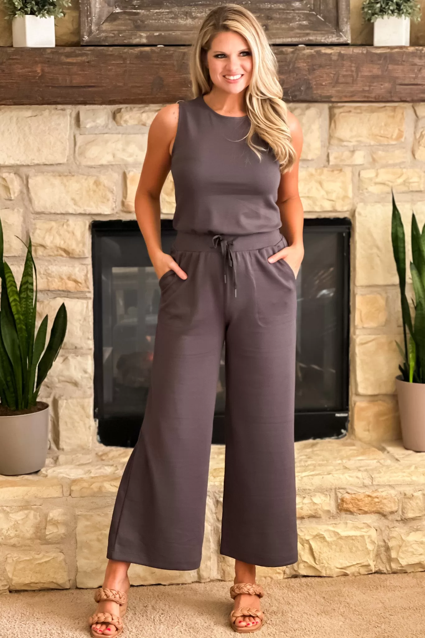 Travel Essential Jumpsuit : Grey