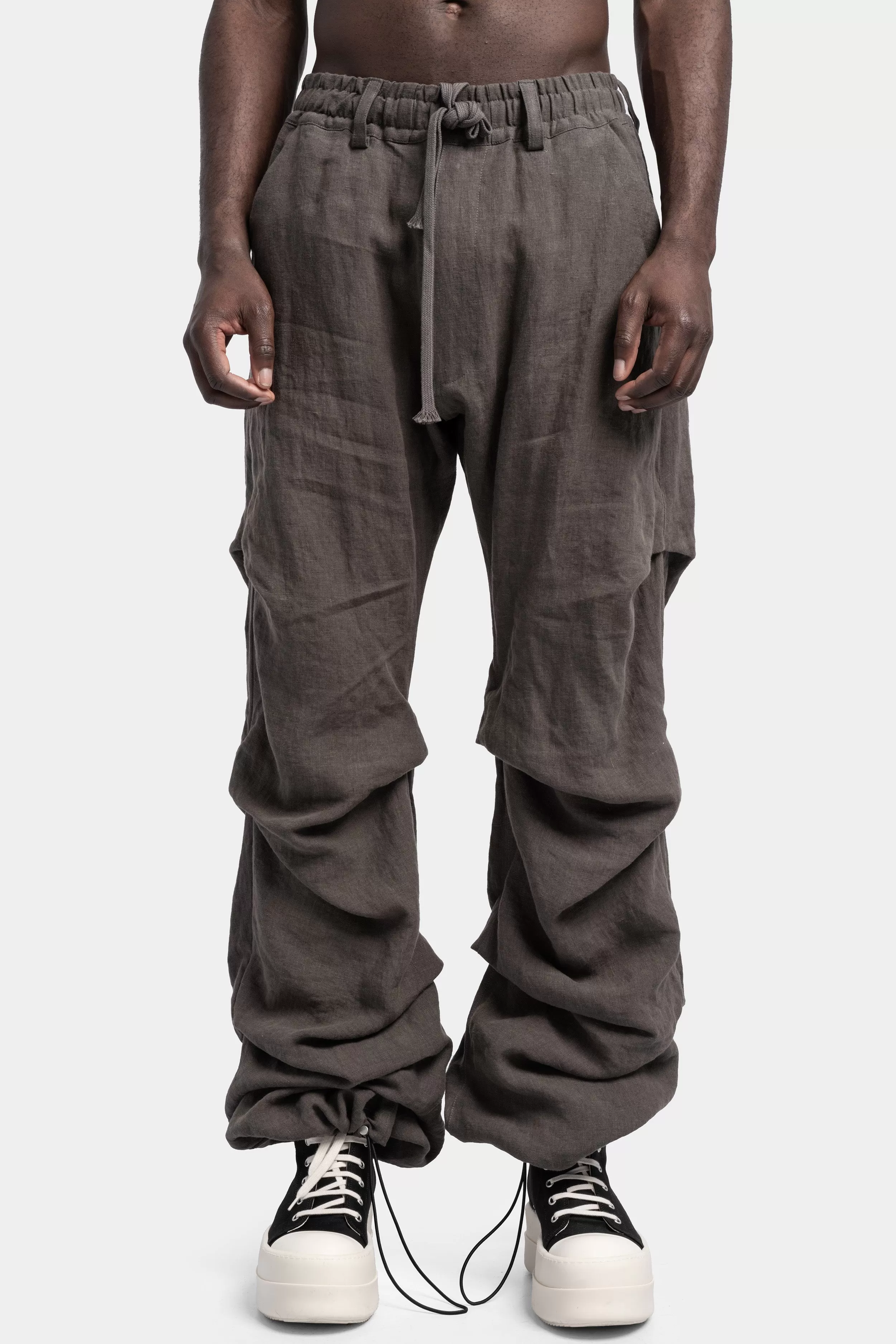 Tuck baggy pants, Grey