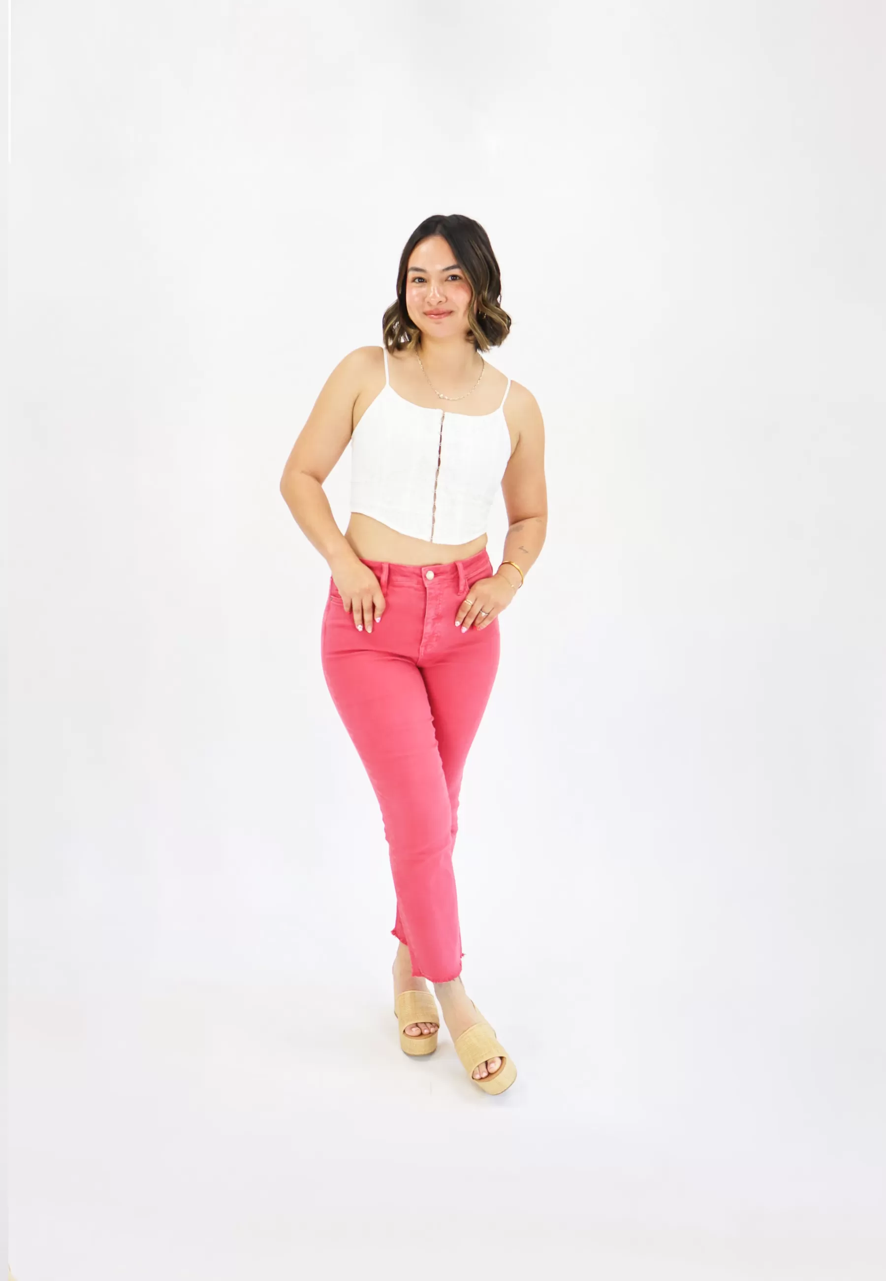 Tummy Control Ankle Crop Slim Straight by RFM