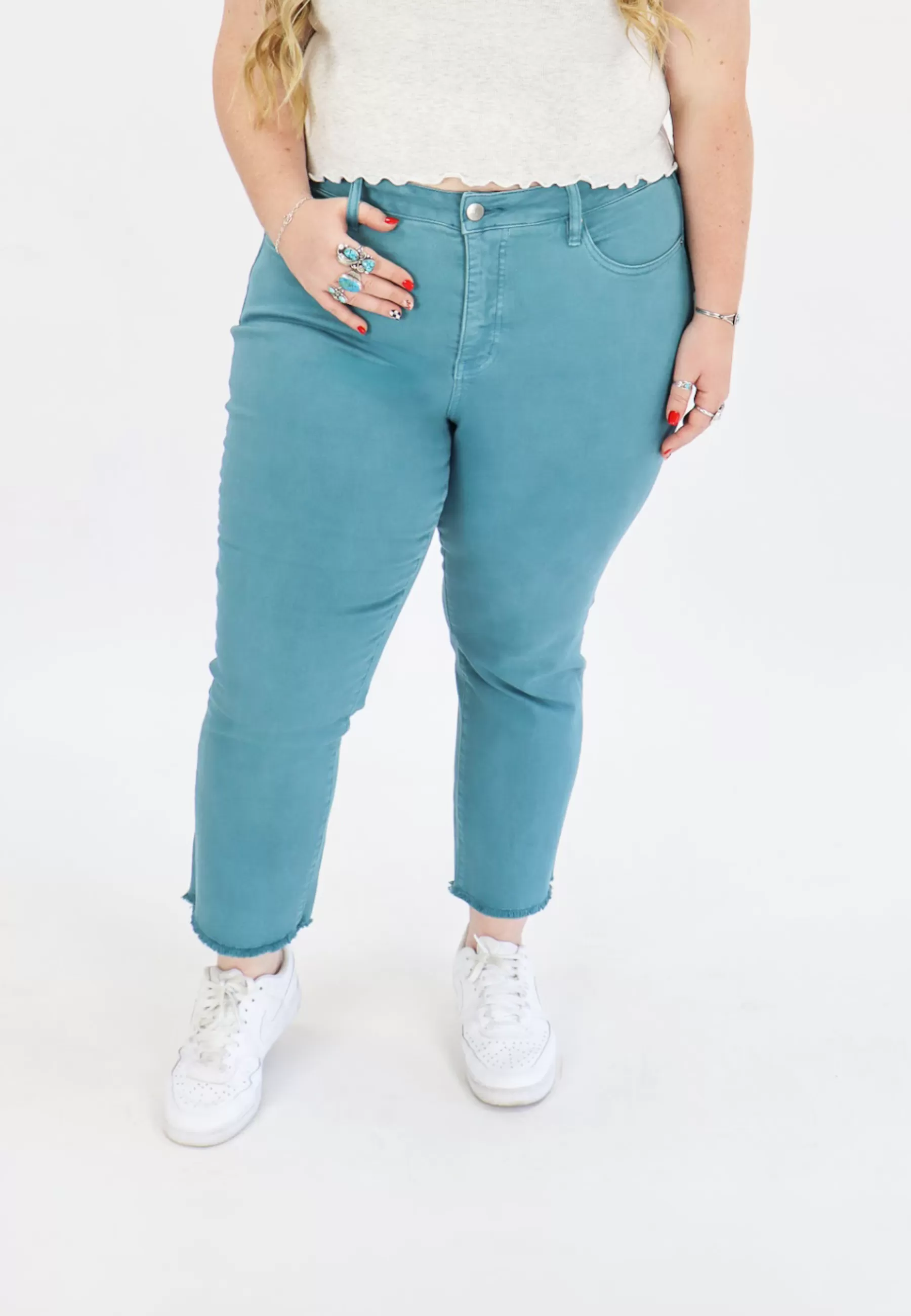 Tummy Control Ankle Crop Slim Straight by RFM