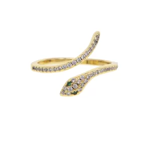 Unique Gold/Silver Plated Diamond Snake Ring