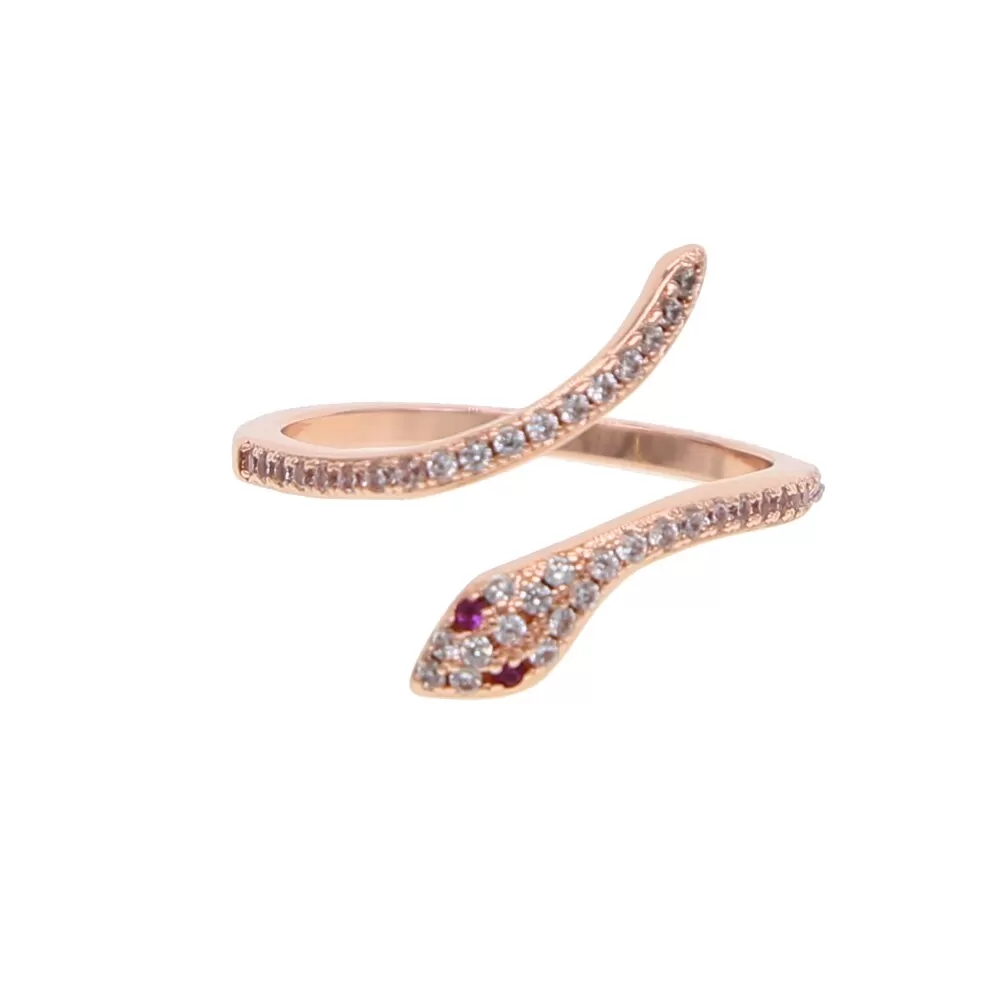 Unique Gold/Silver Plated Diamond Snake Ring