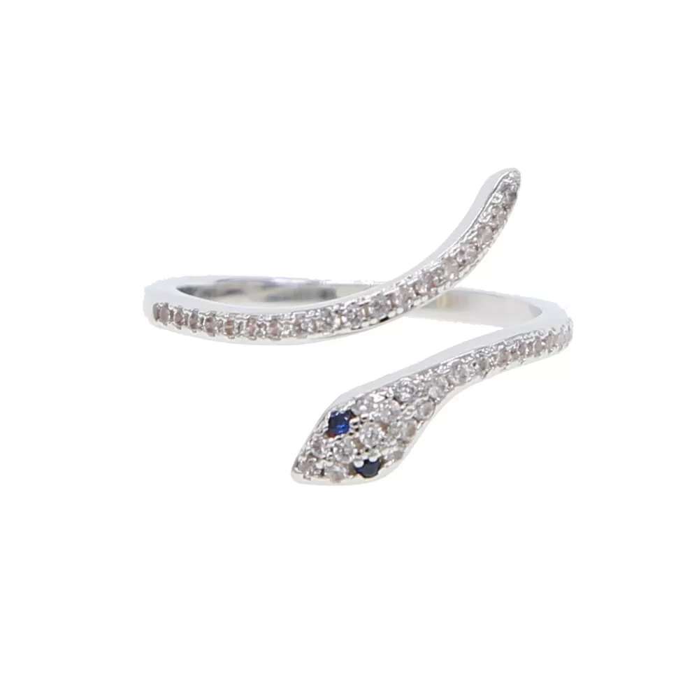 Unique Gold/Silver Plated Diamond Snake Ring