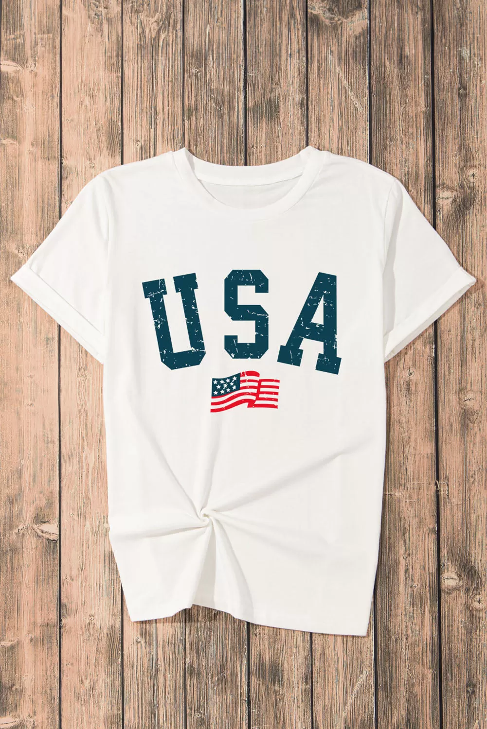 USA Rundhals-Kurzarm-T-Shirt