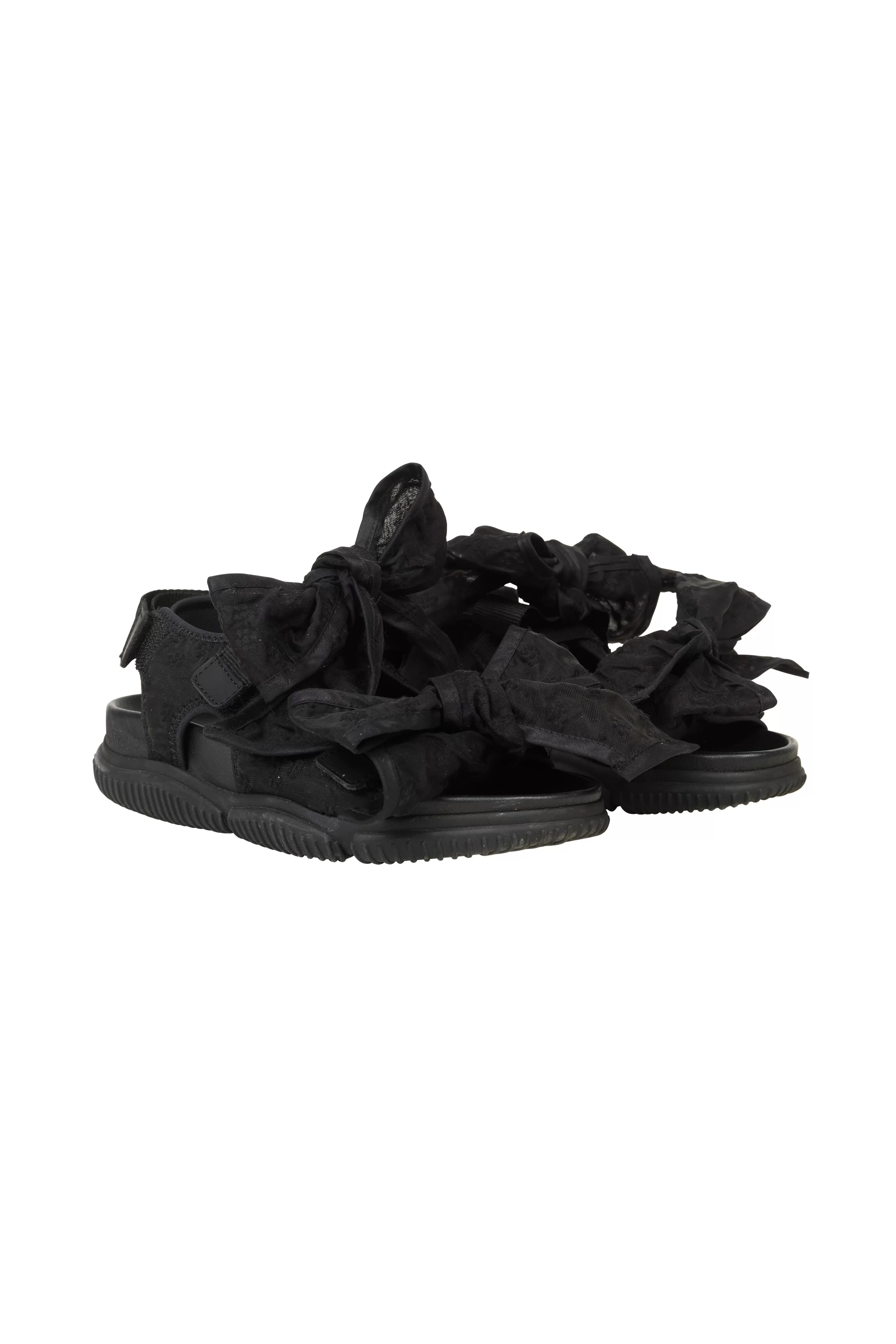 VALERIA | TRUEAL CLOQUÉ BLACK/BLACK BOWS