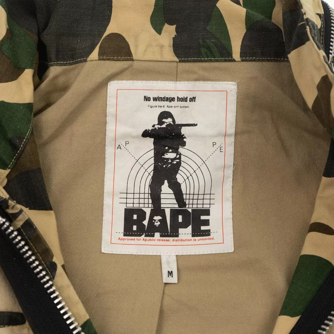 Vintage Bape Camo Zip jacket Size M